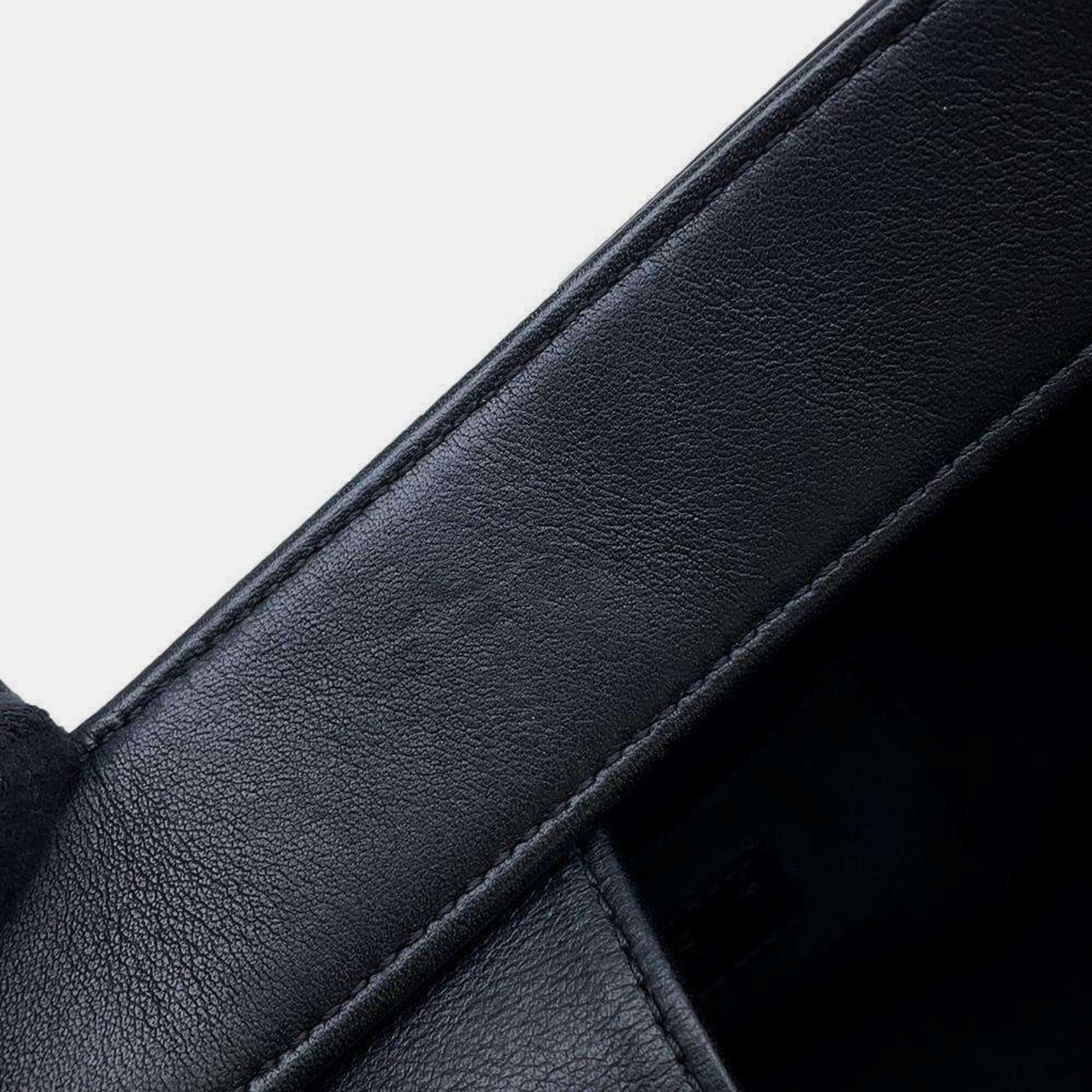 Chanel Black Leather Boy Bucket Bag 