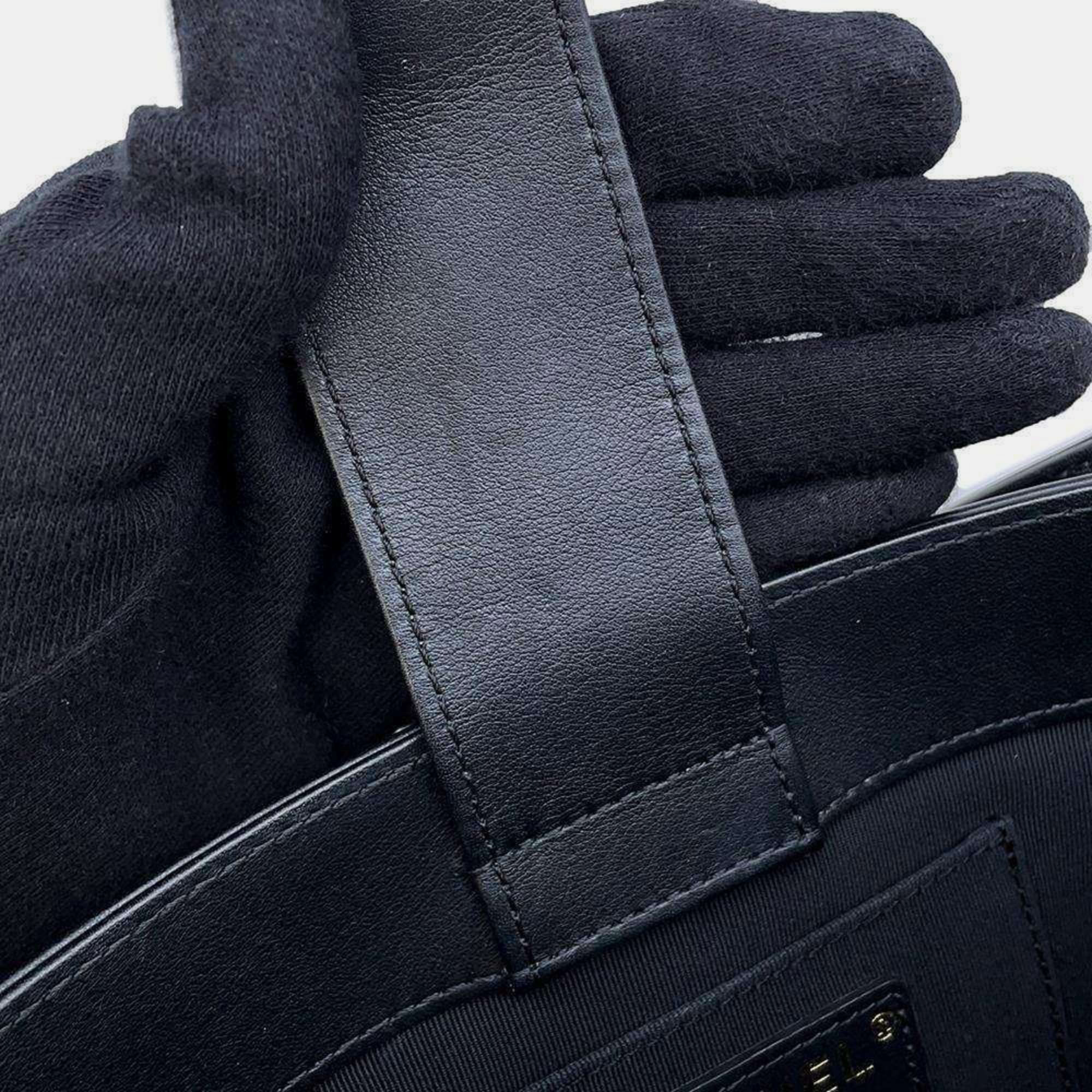 Chanel Black Leather Boy Bucket Bag 