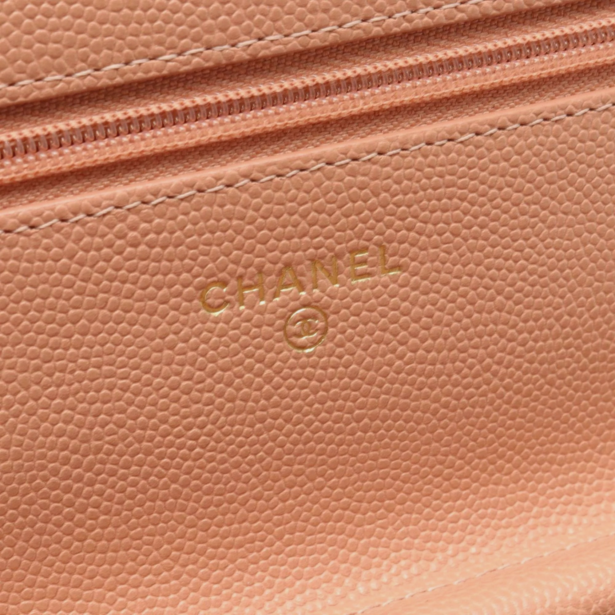 Chanel Pink Leather Classic Wallet on Chain 