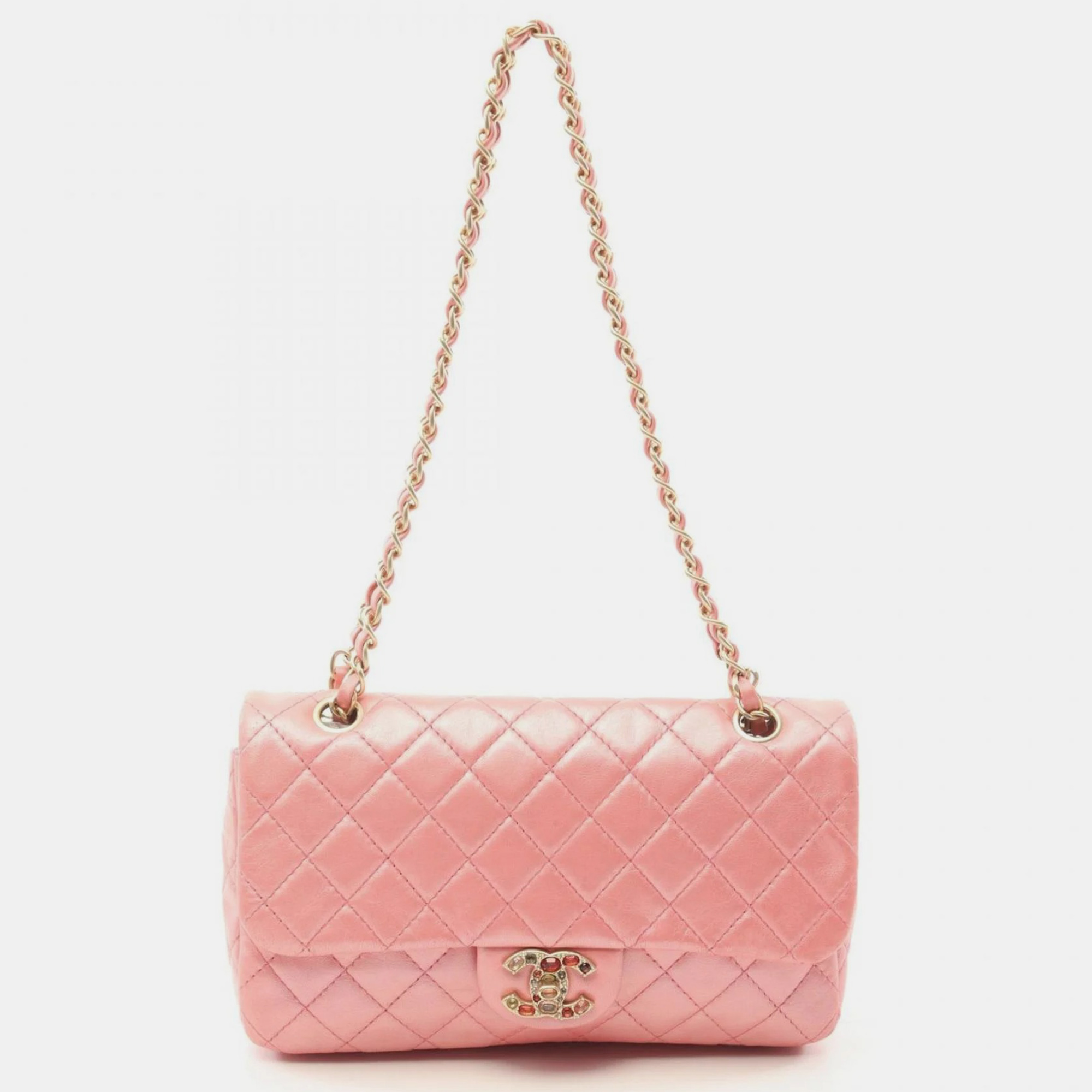 

Chanel Pink Leather Shoulder Bag