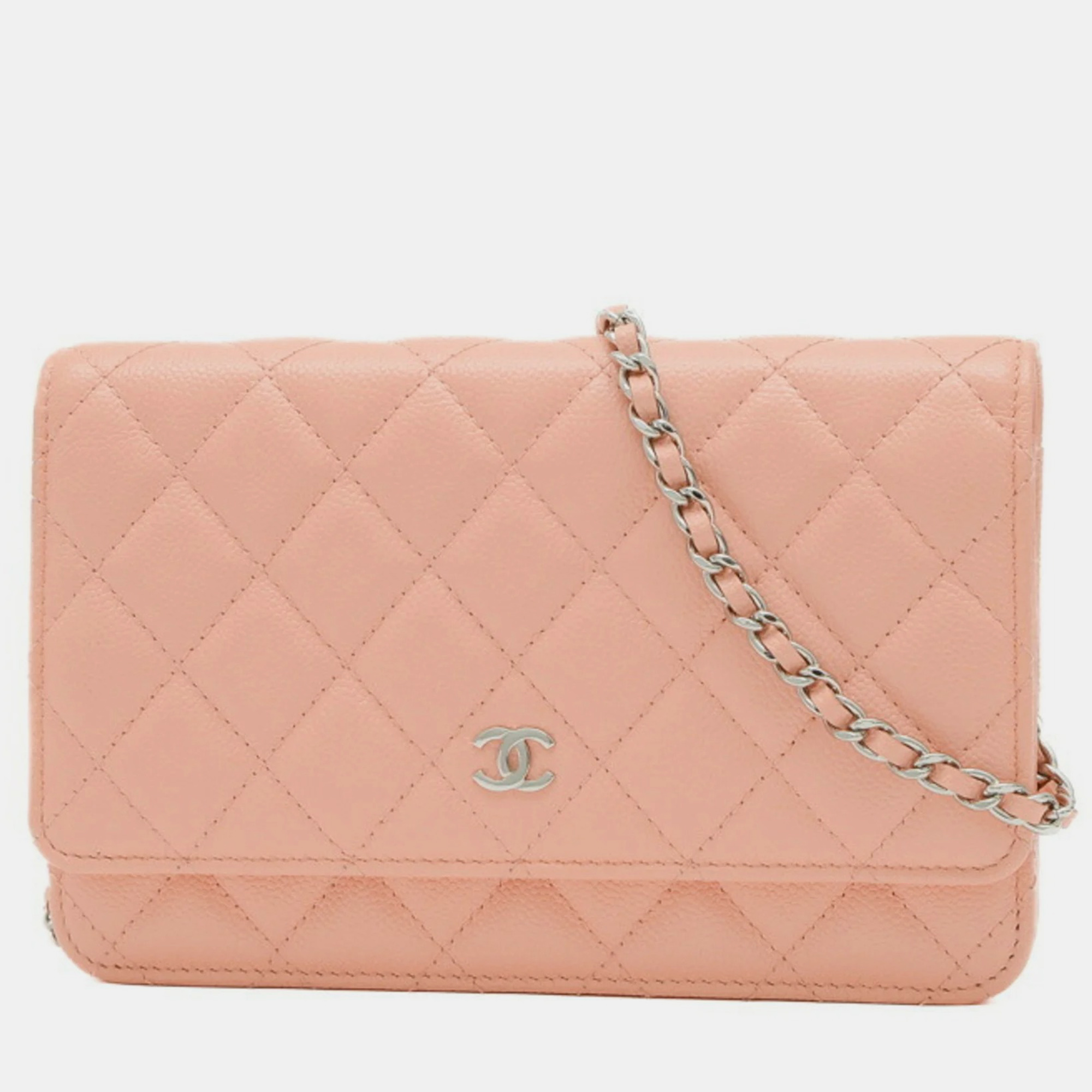 

Chanel Salmon Pink Caviar LeatherClassic Wallet on Chain