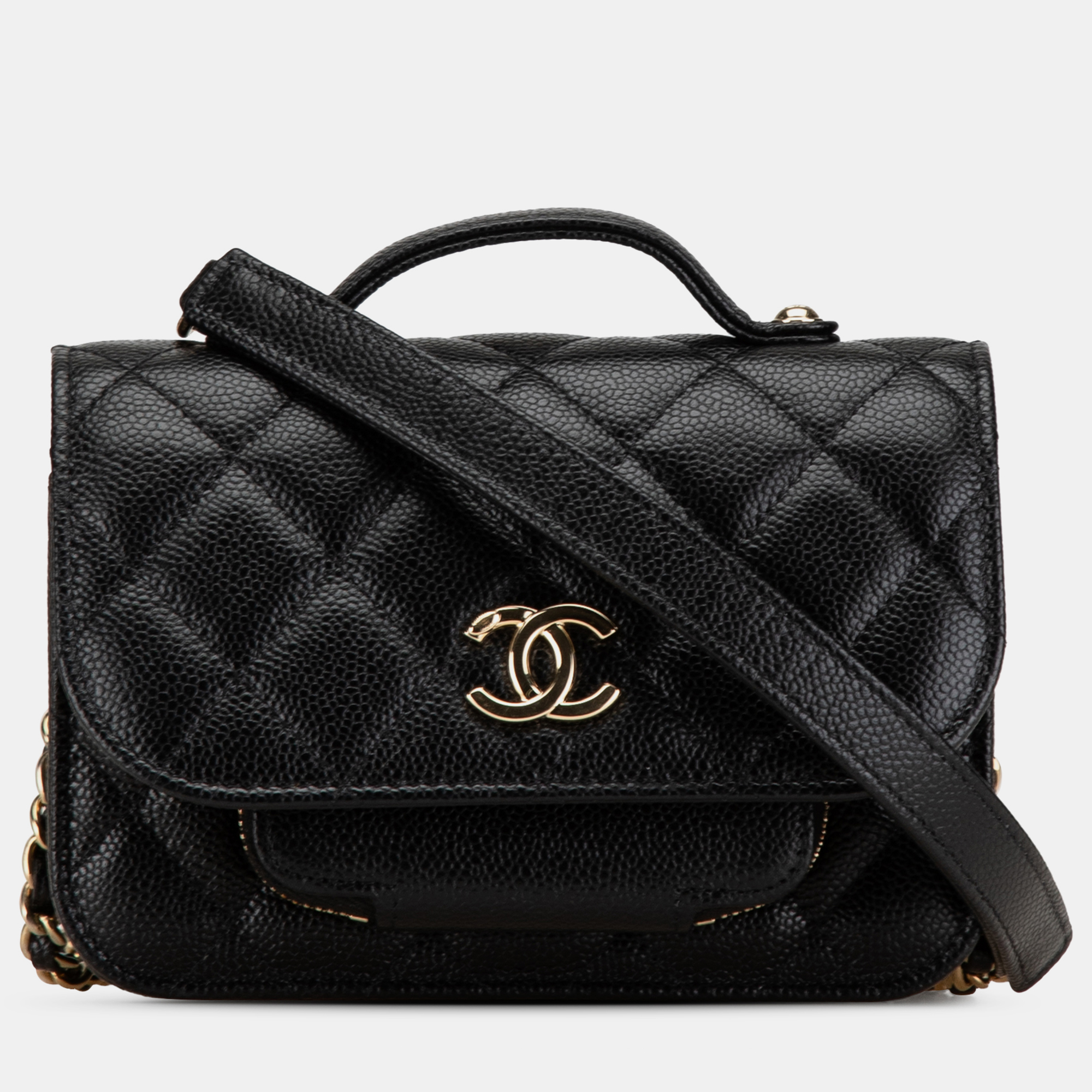 

Chanel Black Mini Caviar Business Affinity Top Handle Bag