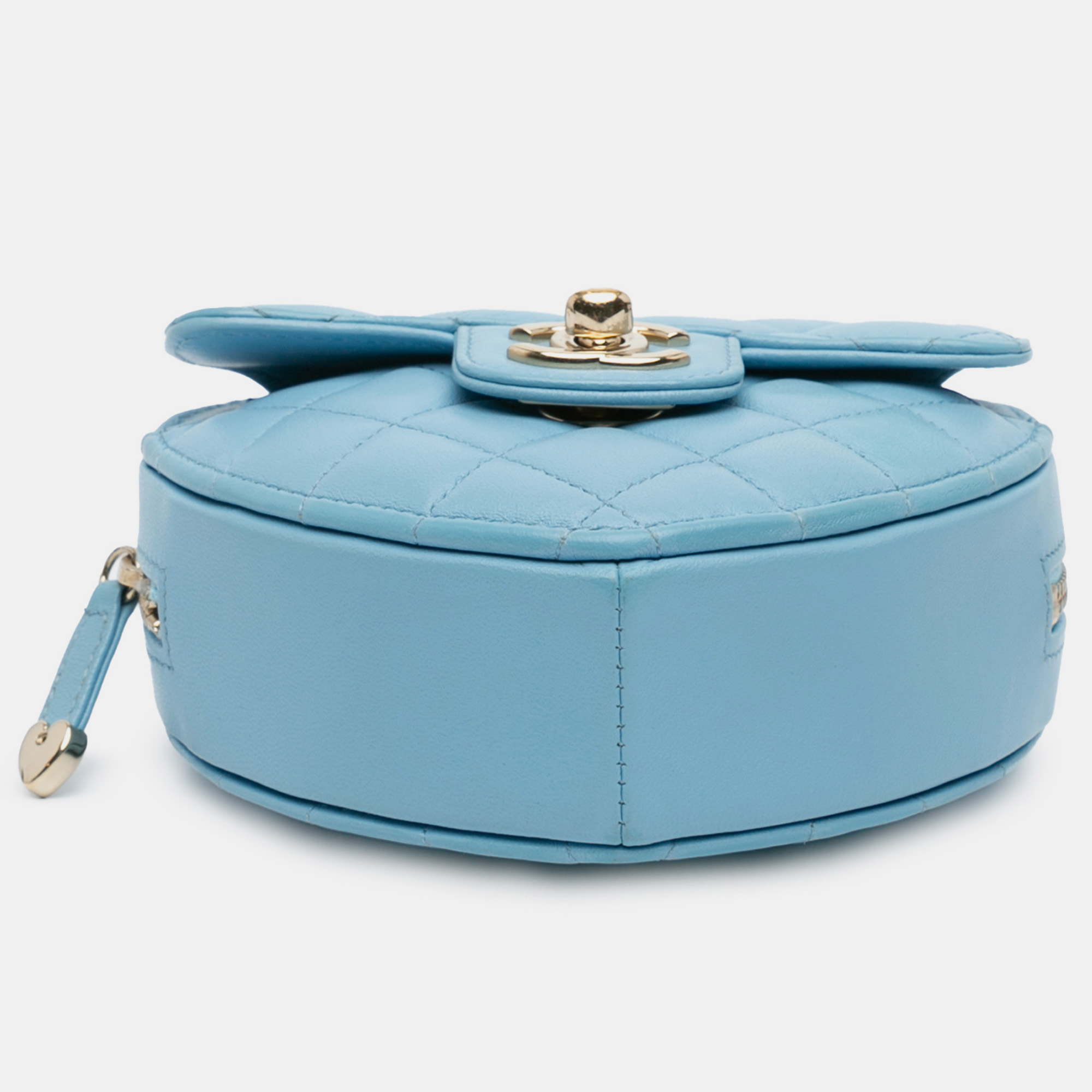 Chanel Blue Mini Lambskin CC in Love Heart Crossbody Bag 