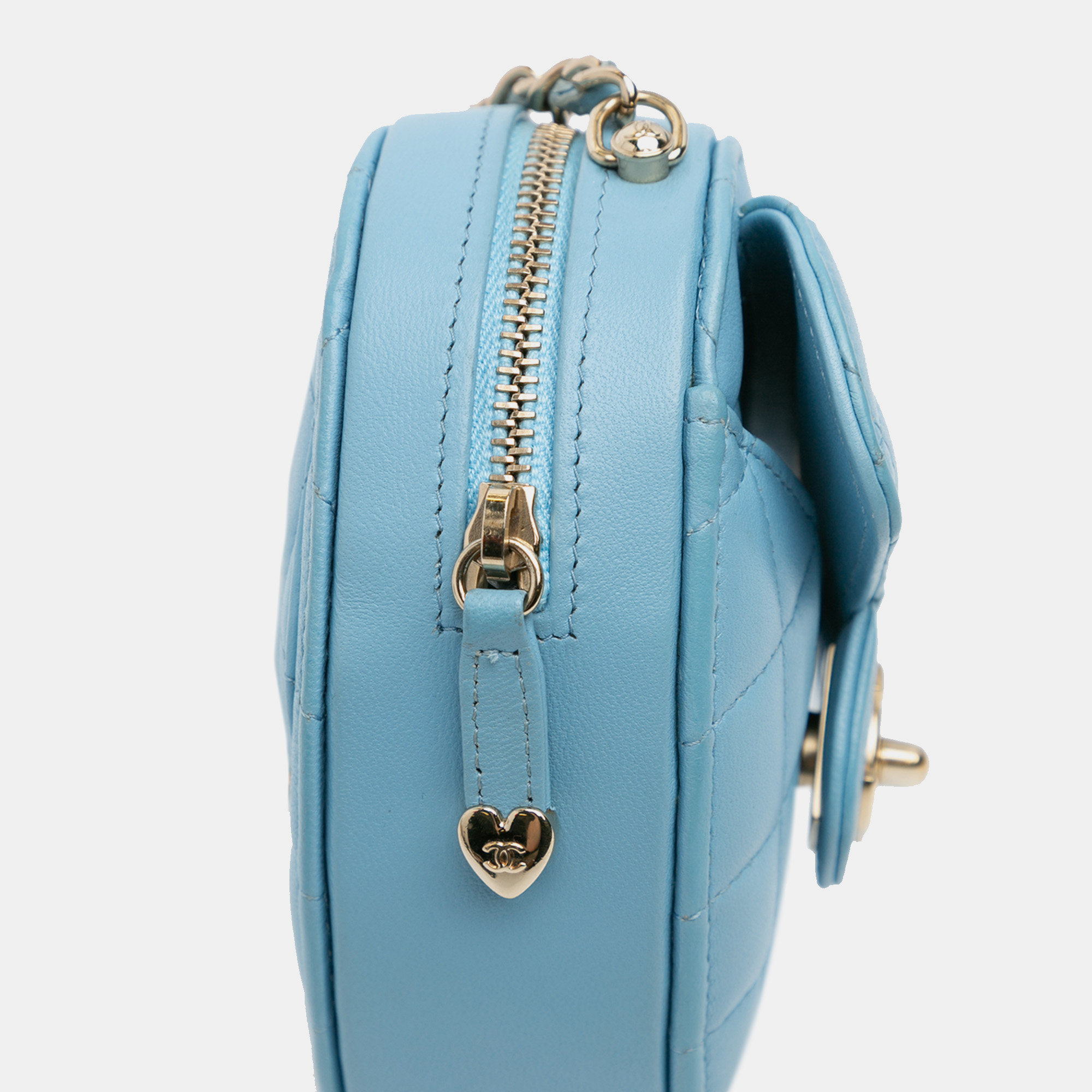 Chanel Blue Mini Lambskin CC in Love Heart Crossbody Bag 