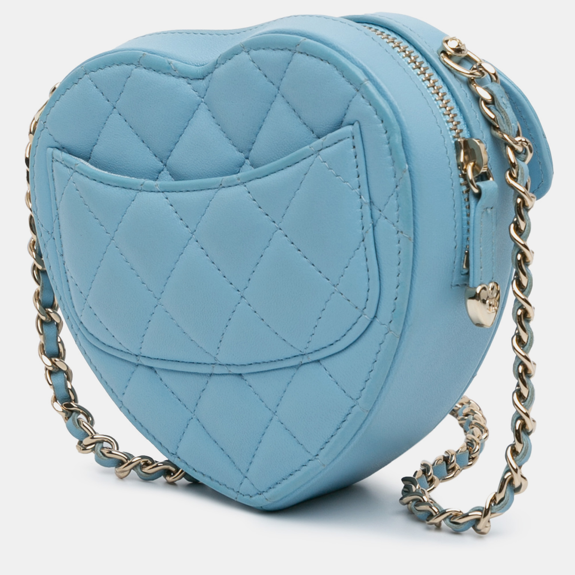 Chanel Blue Mini Lambskin CC in Love Heart Crossbody Bag 