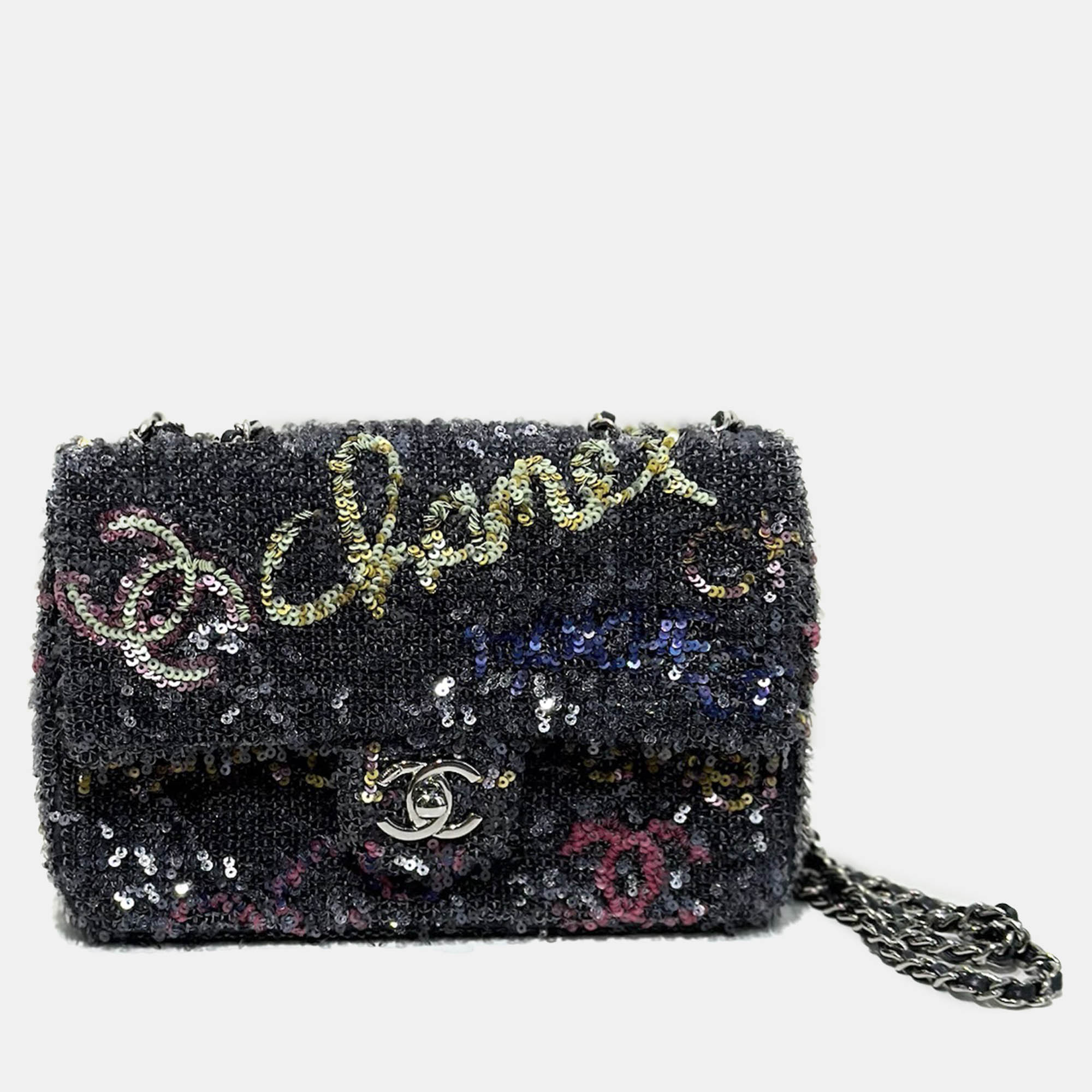 

Chanel Multicolor Printed Sequin Mini Bag