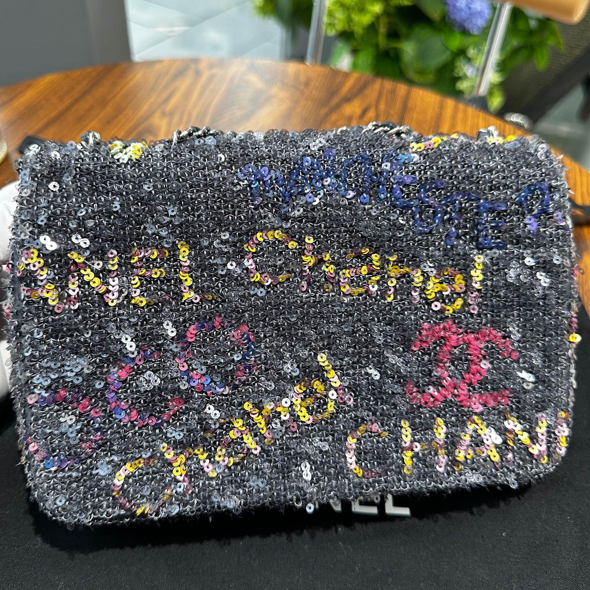 Chanel Multicolor Printed Sequin Mini Bag 