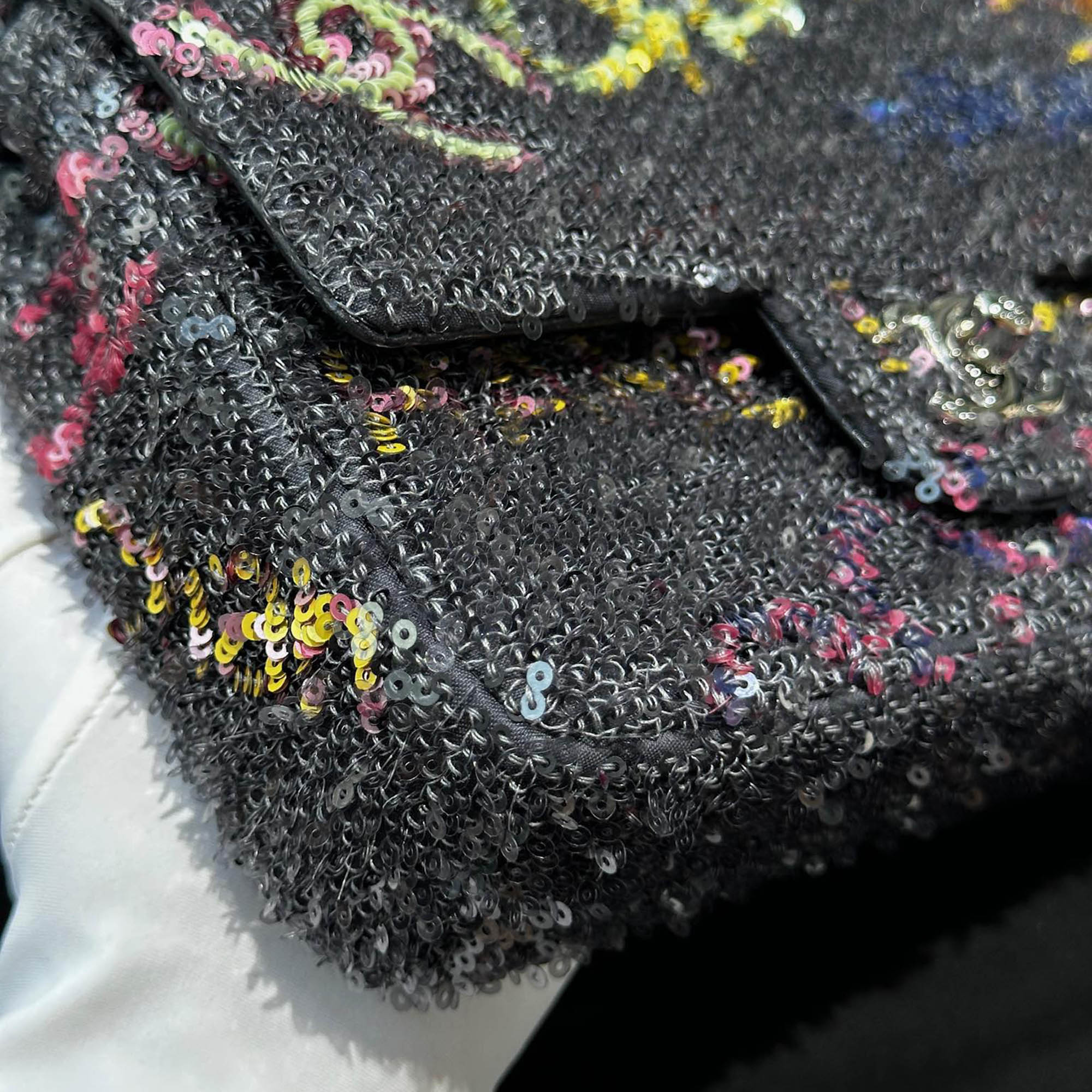 Chanel Multicolor Printed Sequin Mini Bag 