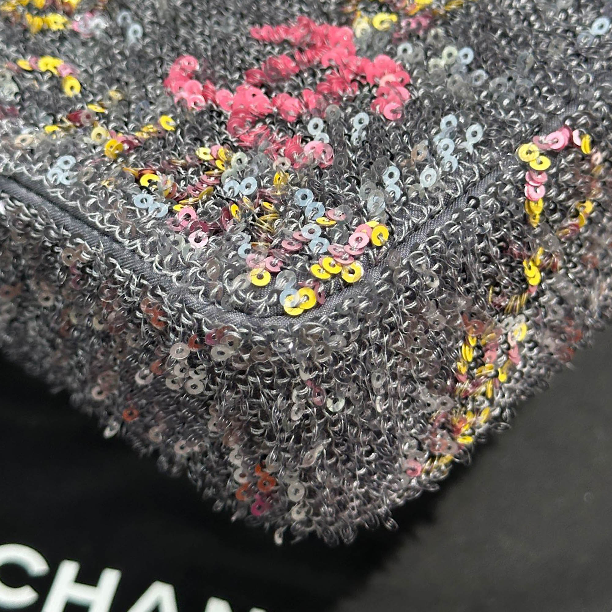 Chanel Multicolor Printed Sequin Mini Bag 