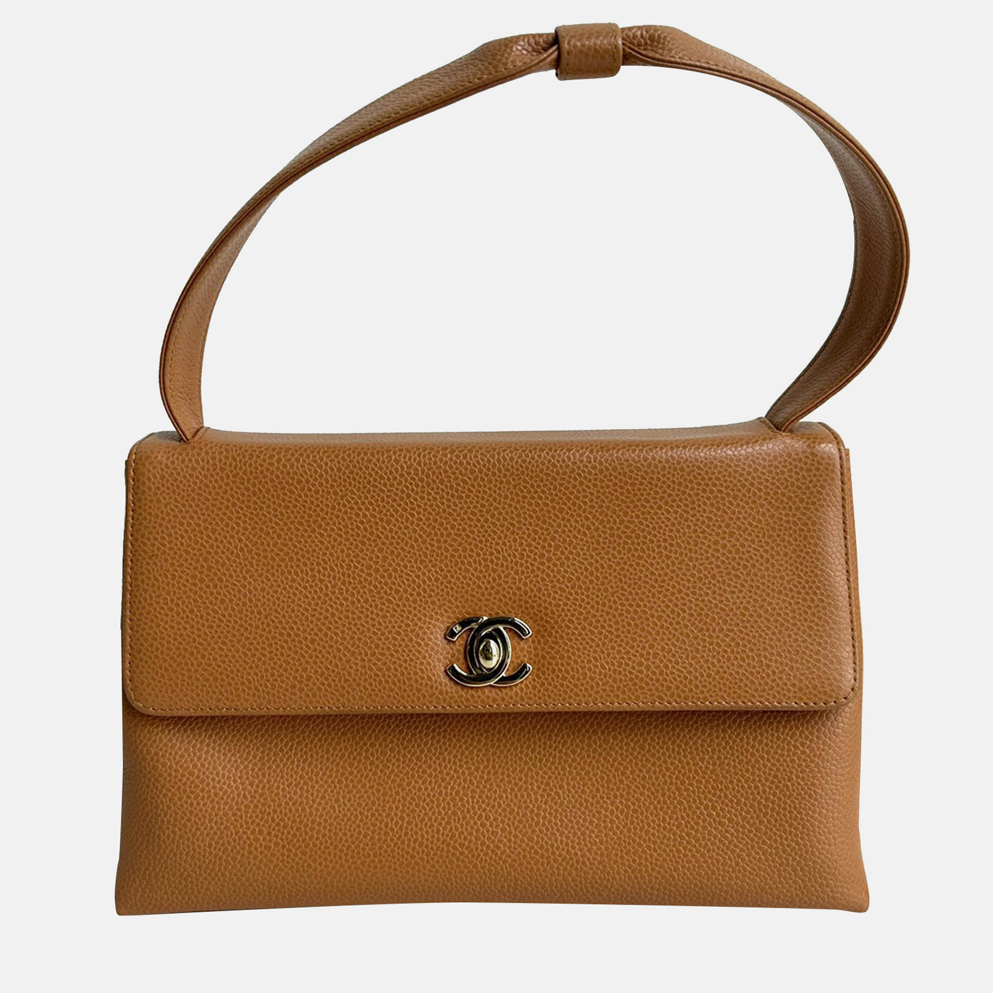 

Chanel Brown Leather Kelly Top Handle Bag