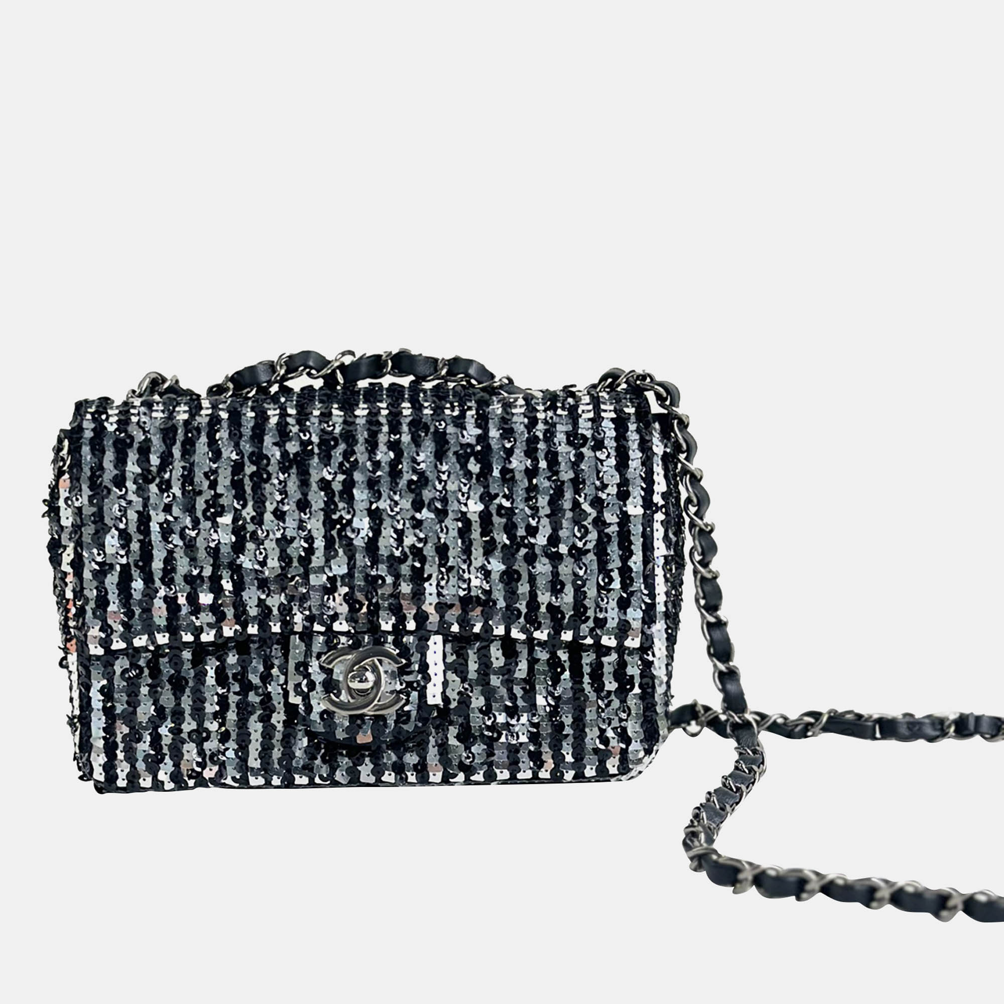 

Chanel Black Sequin CC Flap Bag