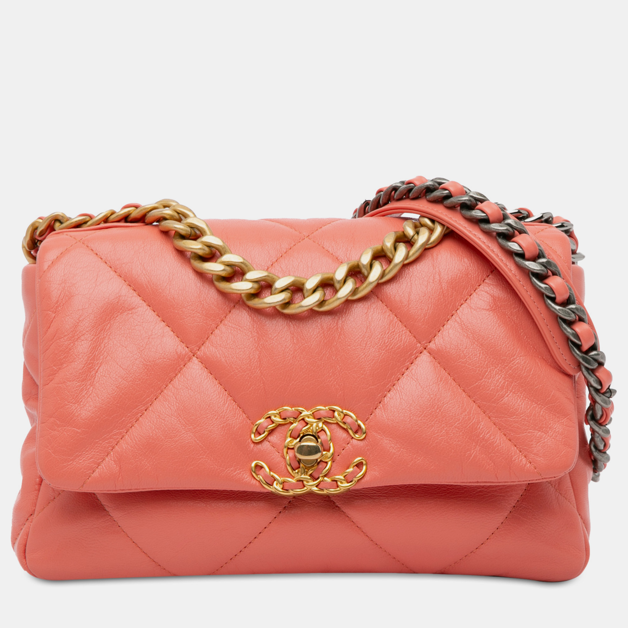 

Chanel Pink Medium Lambskin 19 Flap