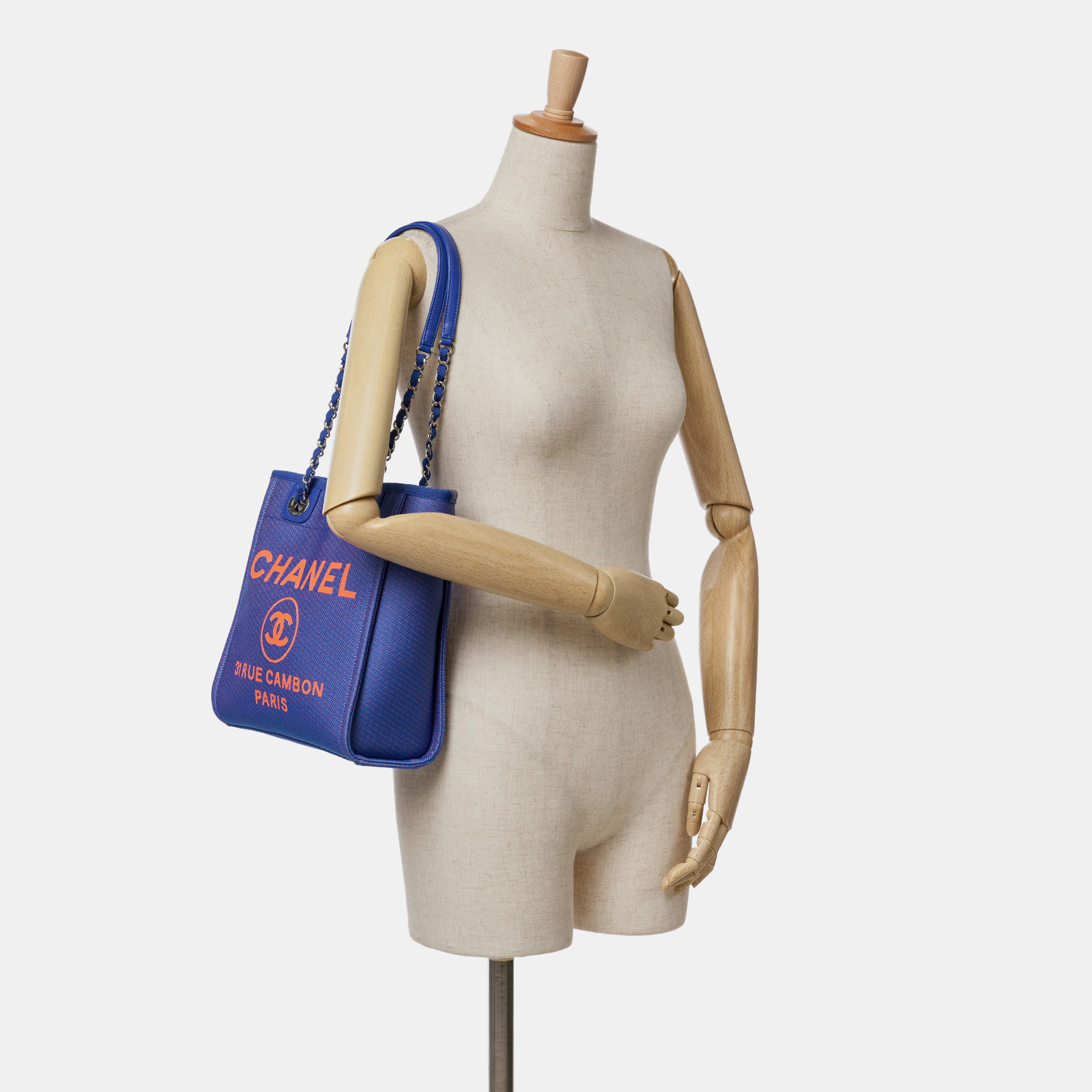 Chanel Blue Mini Canvas Deauville Tote 