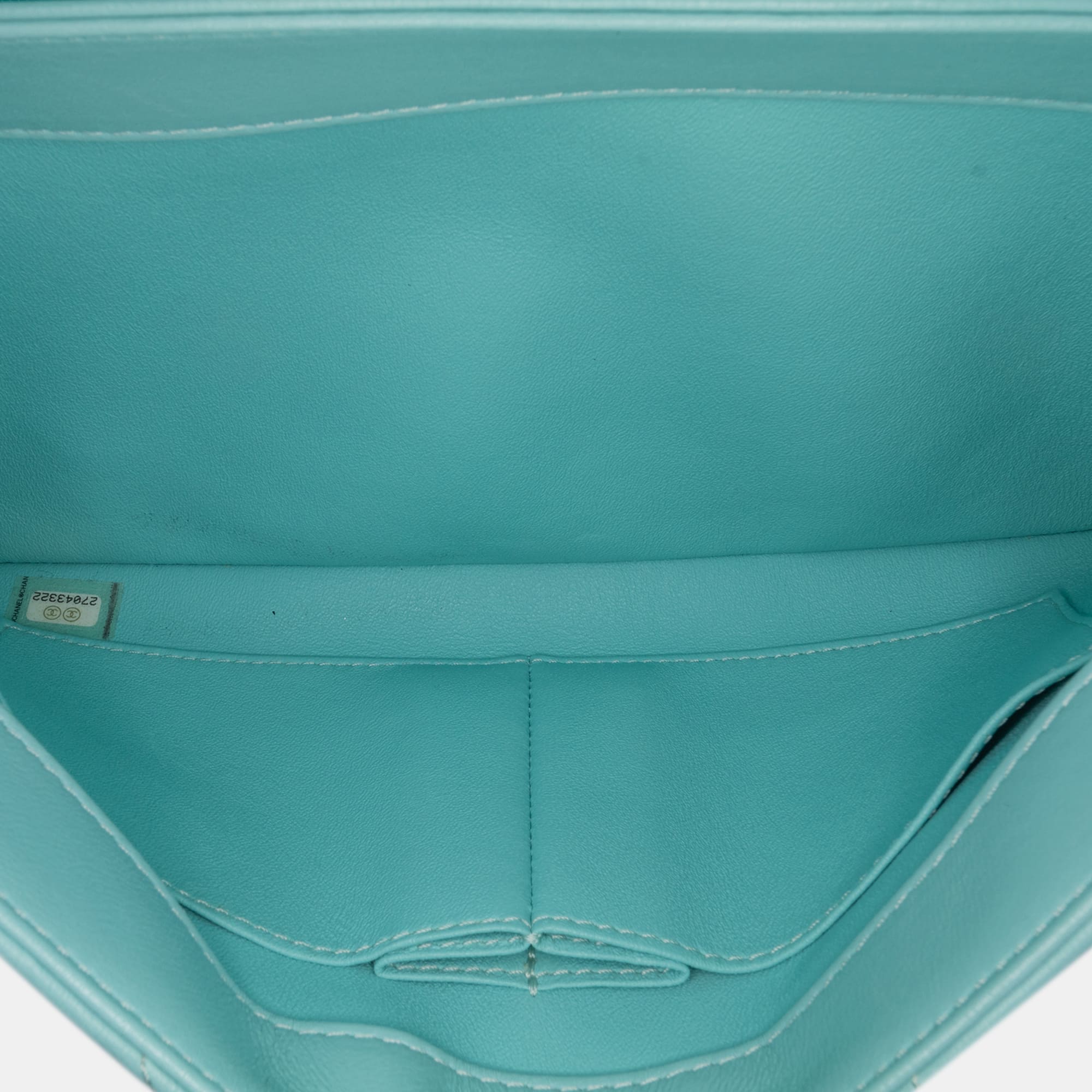 Chanel Blue Chevron Lambskin Trendy CC Flap 