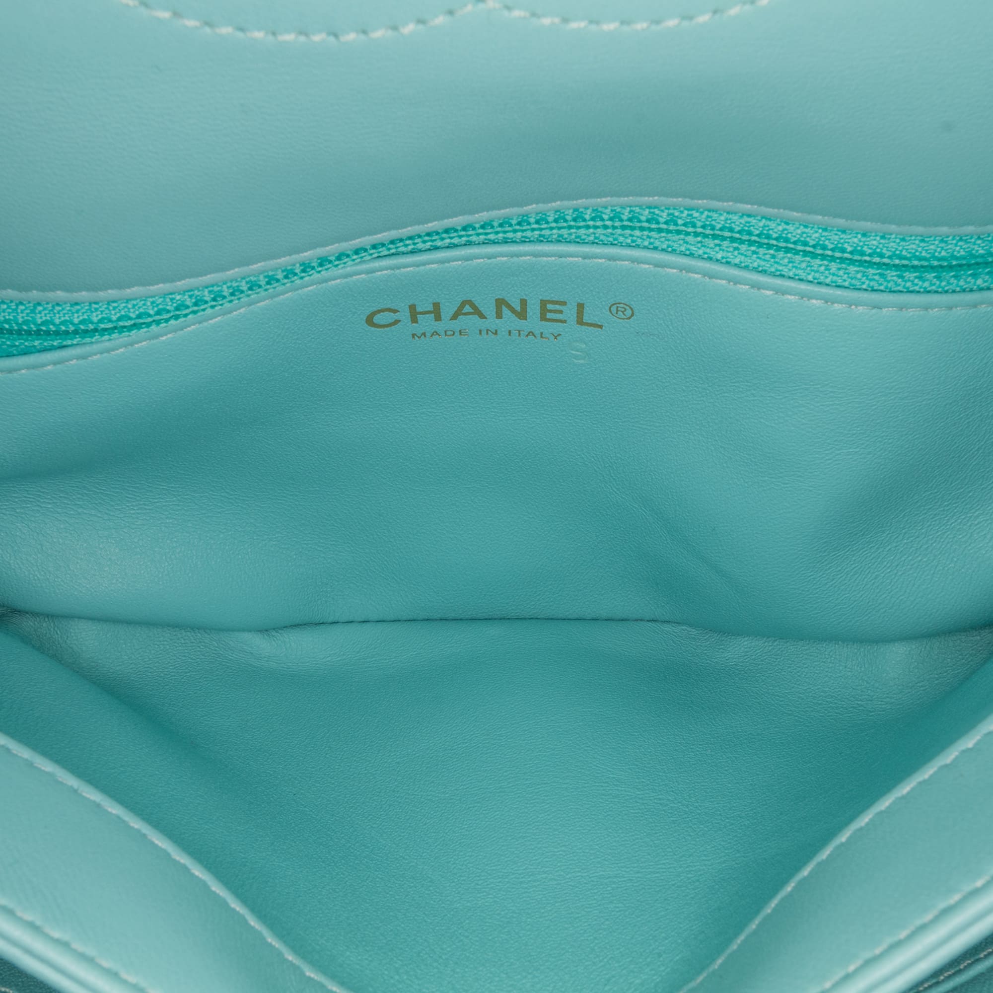Chanel Blue Chevron Lambskin Trendy CC Flap 