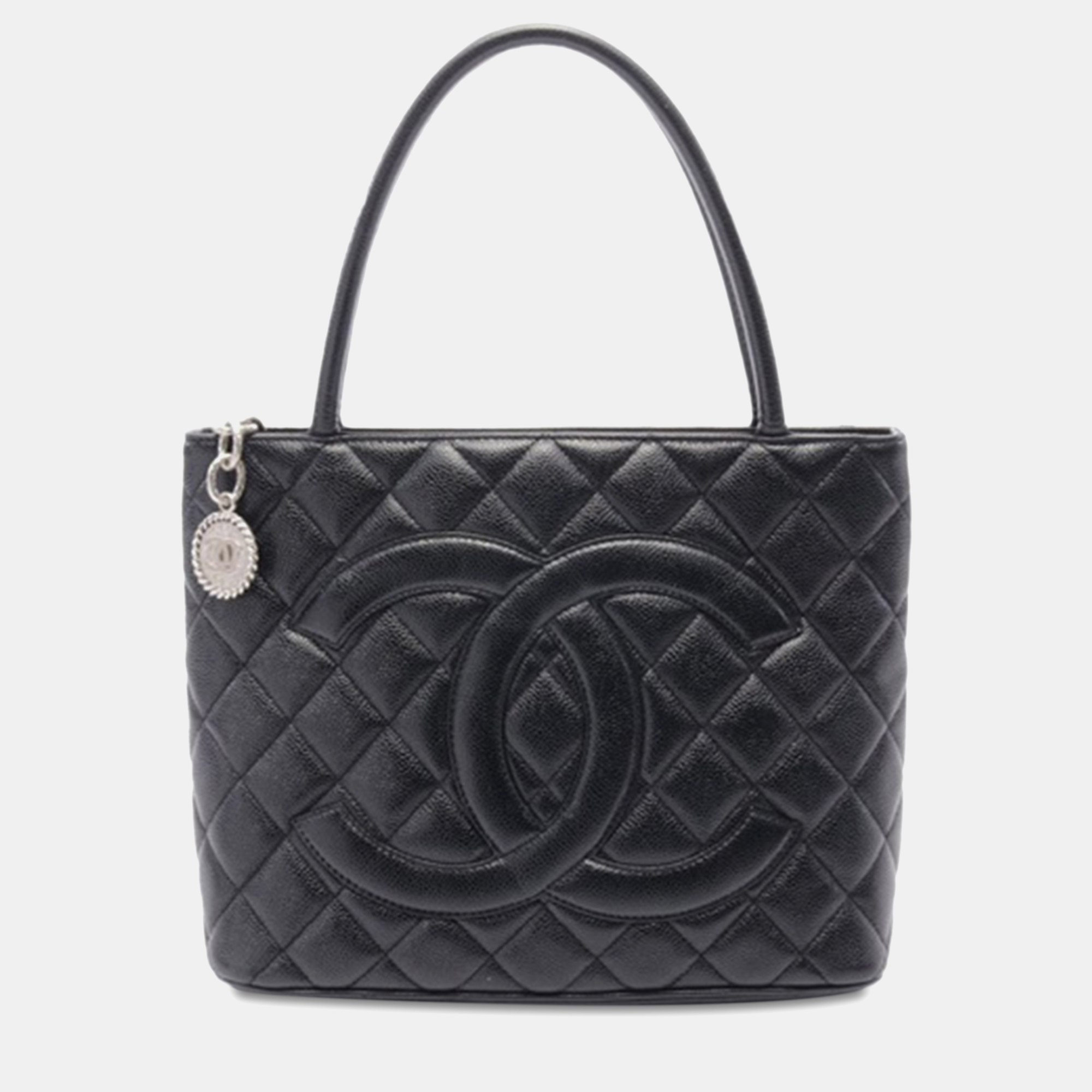 

Chanel Black Caviar Medallion Tote