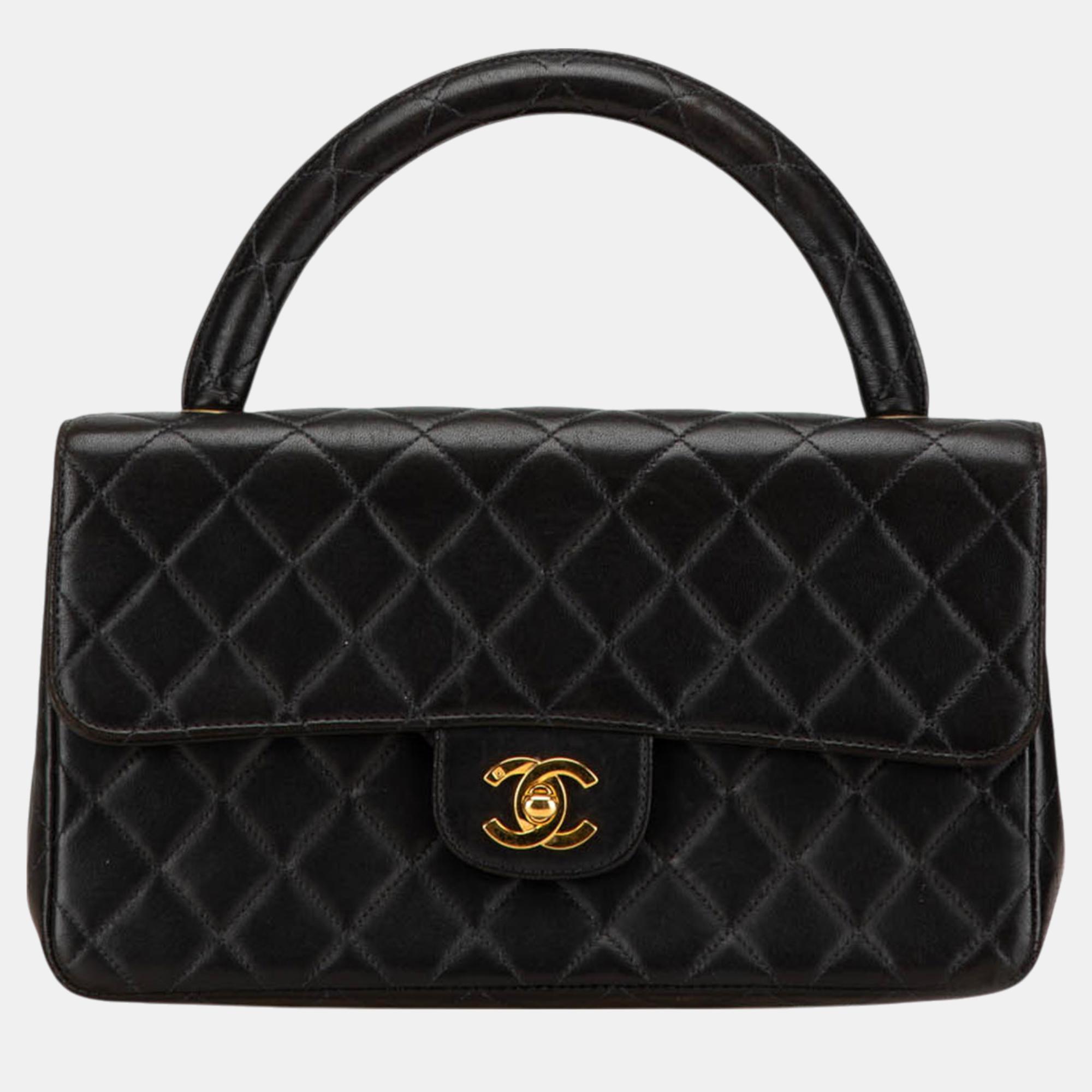 

Chanel Black Medium Classic Lambskin Kelly Flap Bag