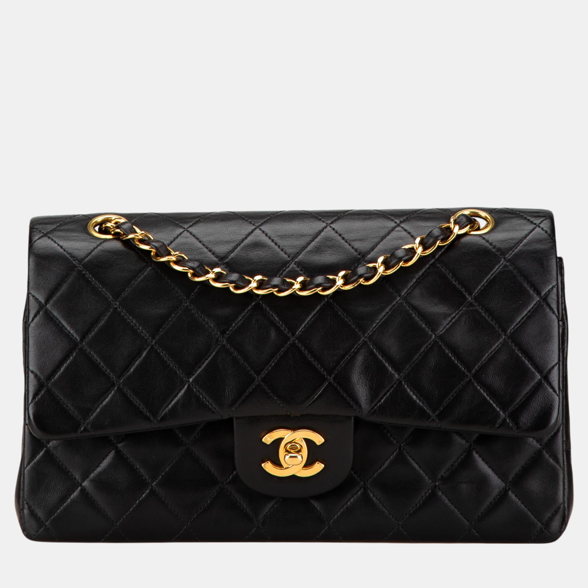 

Chanel Black Medium Classic Lambskin Double Flap