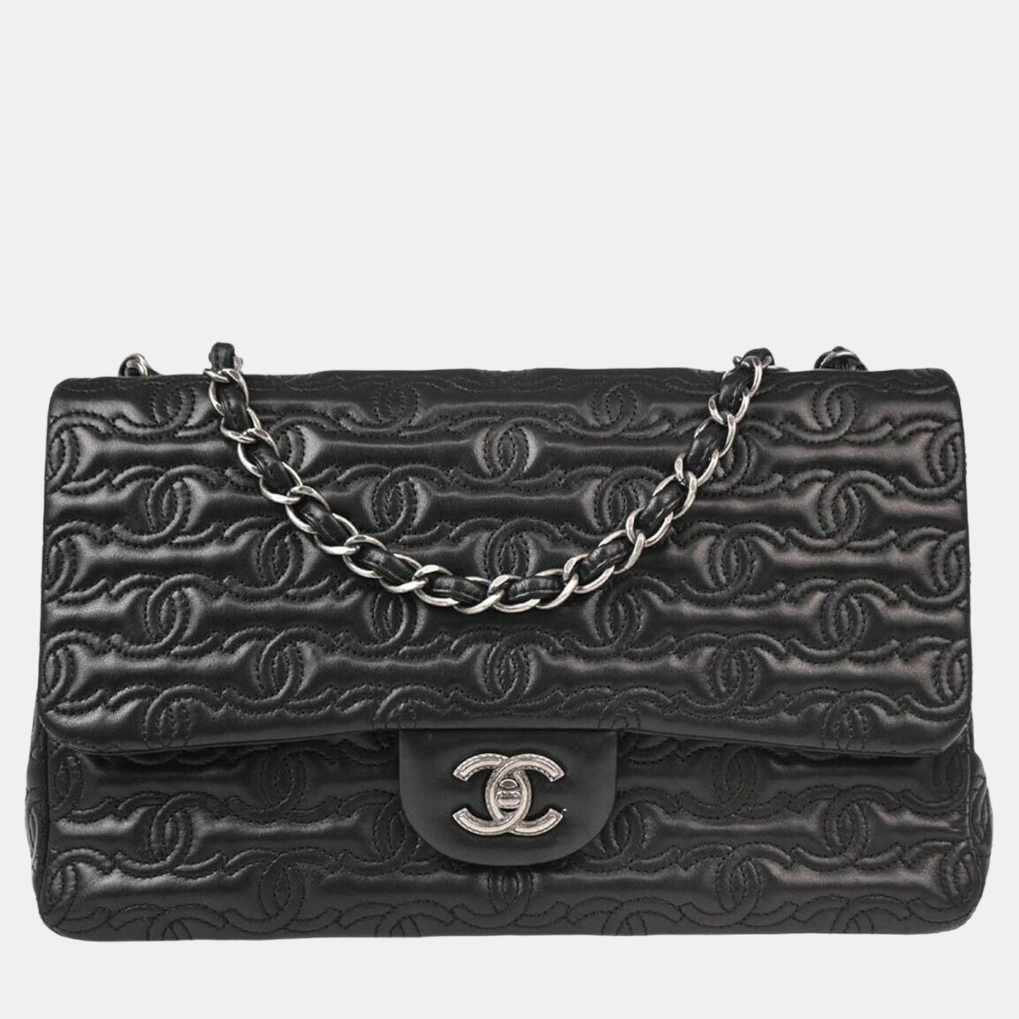 

Chanel Black Lambskin CC Shoulder Bag