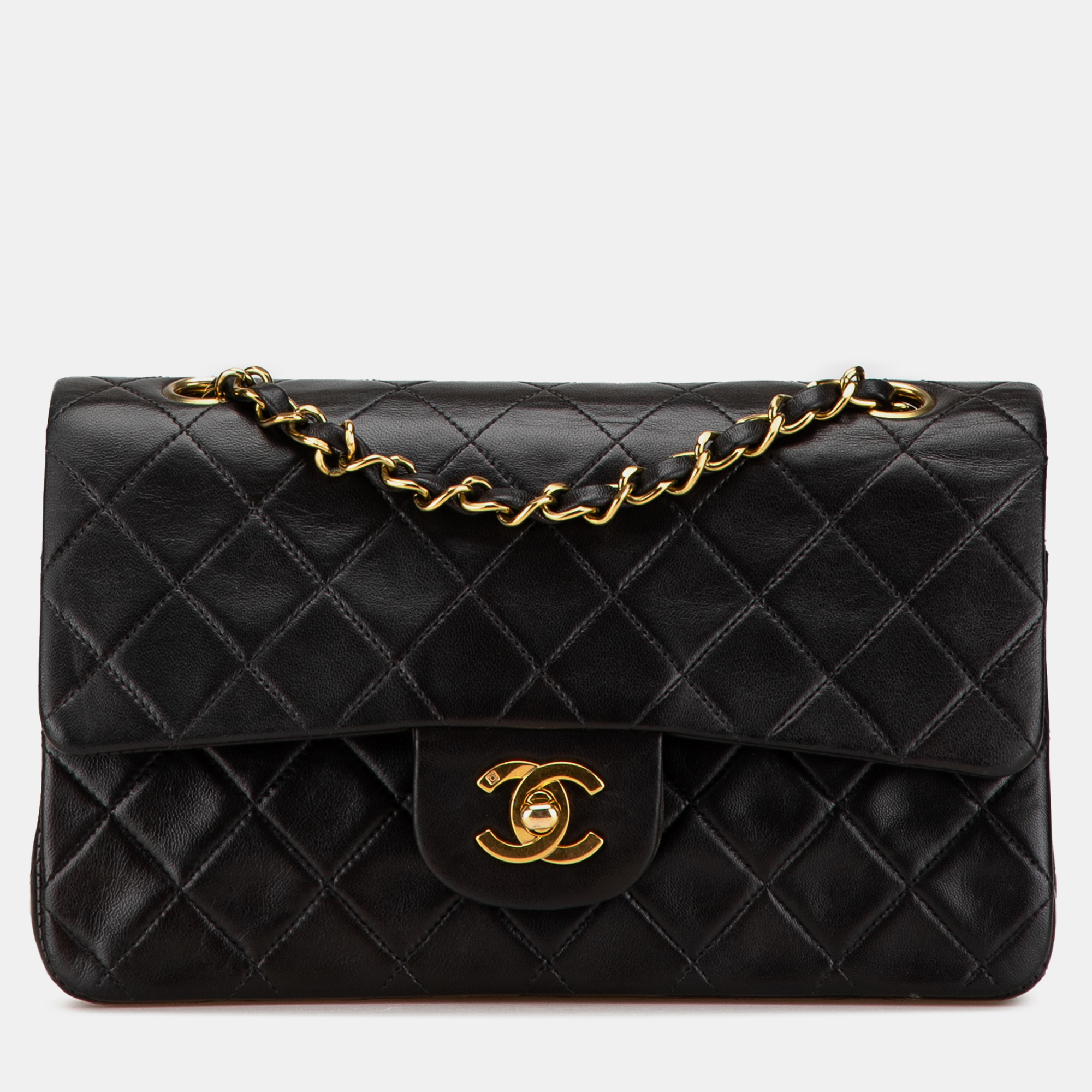 

Chanel Black Small Classic Lambskin Double Flap