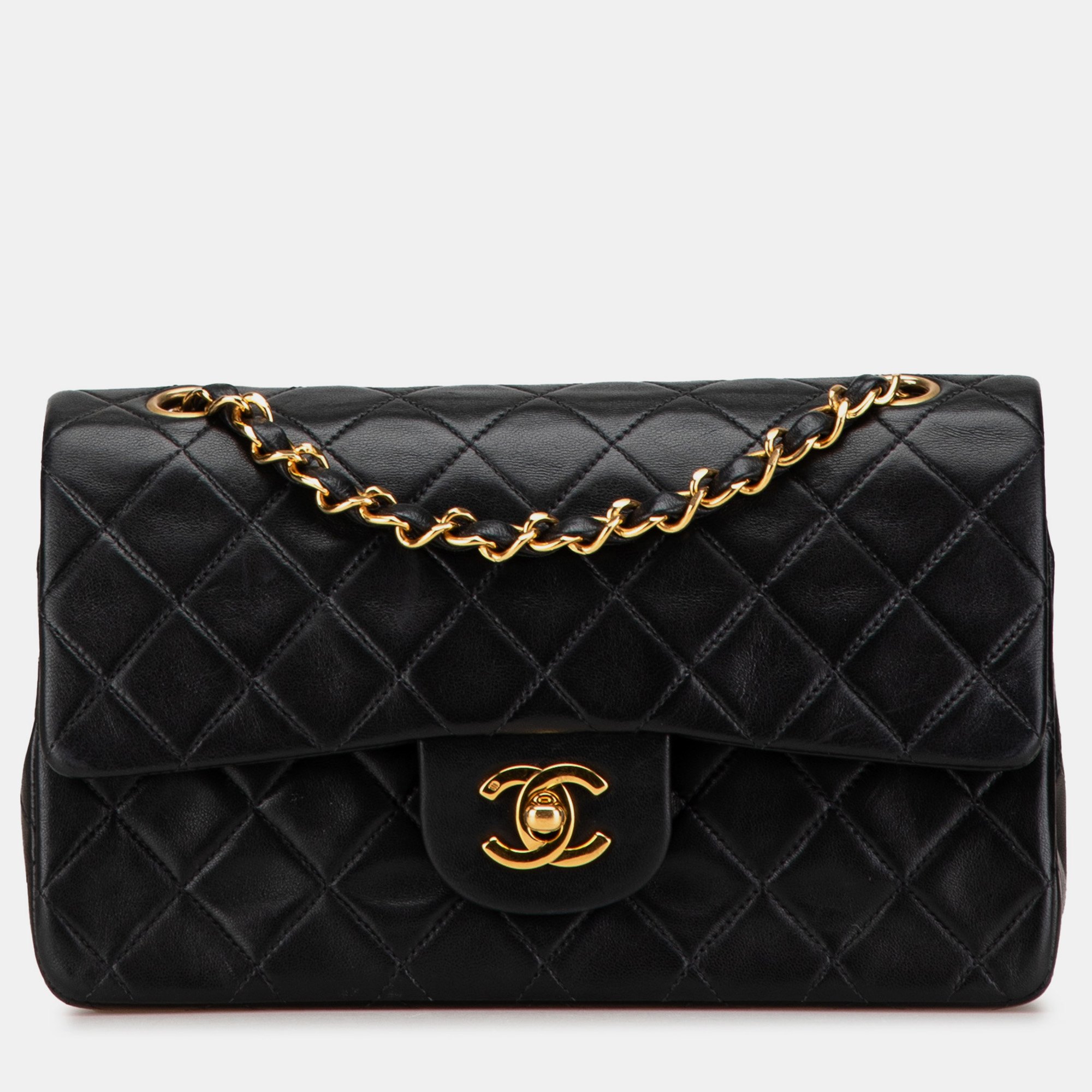 

Chanel Black Small Classic Lambskin Double Flap