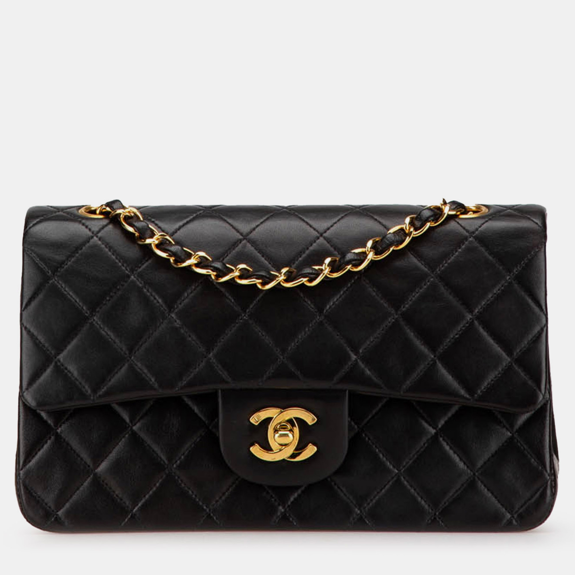 

Chanel Black Small Classic Lambskin Double Flap