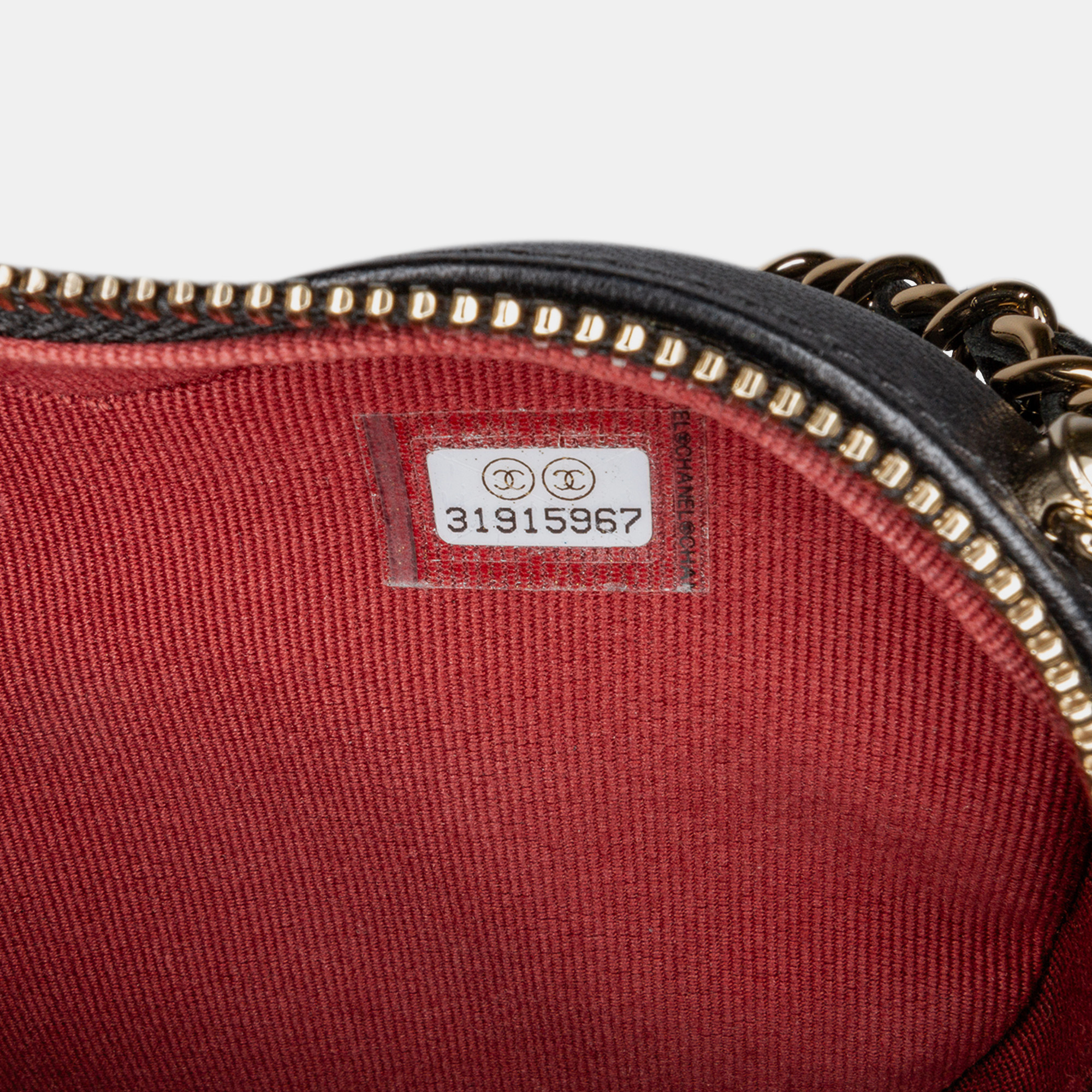 Chanel Black Mini Lambskin CC in Love Heart Crossbody 