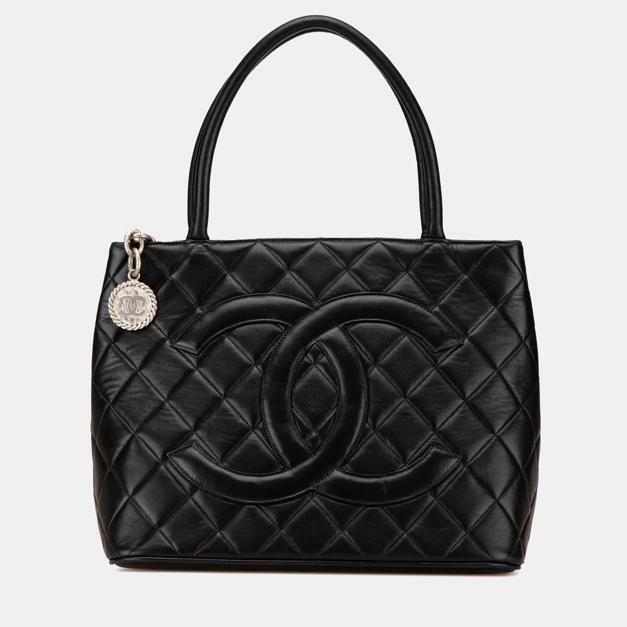 

Chanel Black Lambskin Medallion Tote