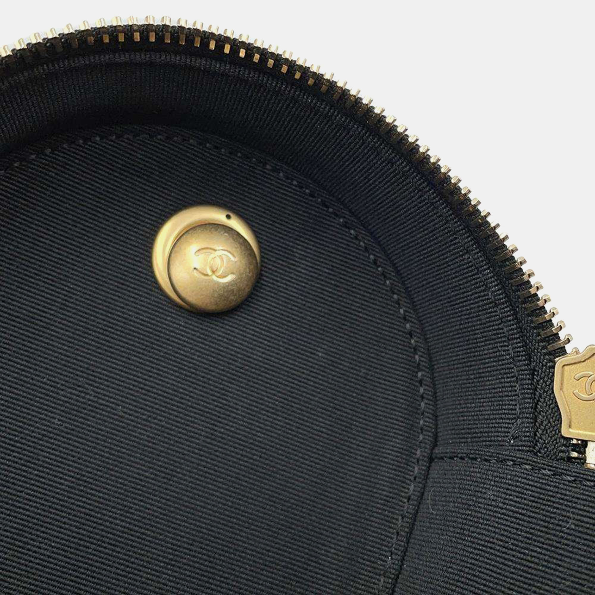 Chanel Black Lambskin Vanity Chain Shoulder Bag 