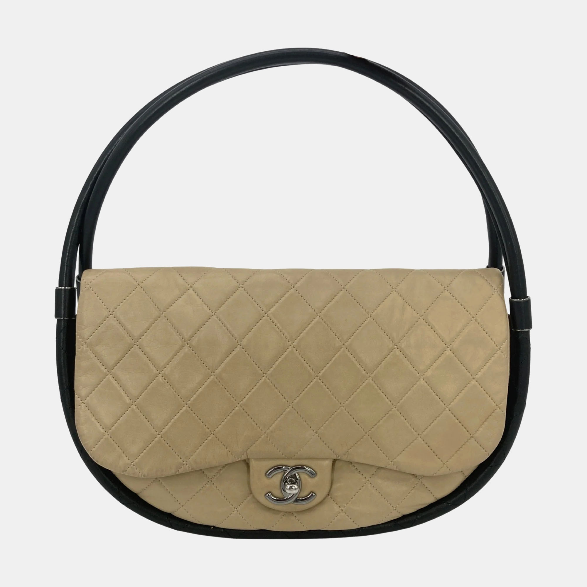 

Chanel Nude Lambskin Hula Hoop Bag, Beige