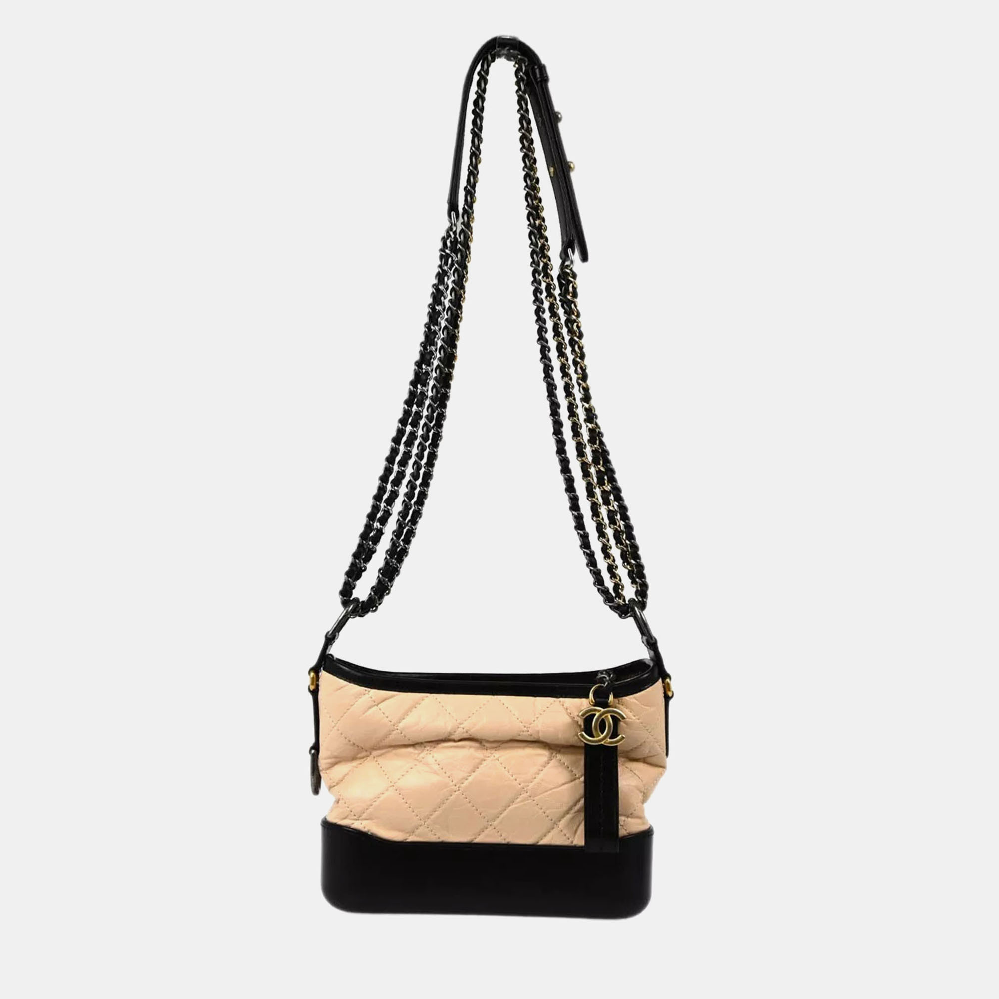 

Chanel Beige Black Small Gabrielle Shoulder Bag