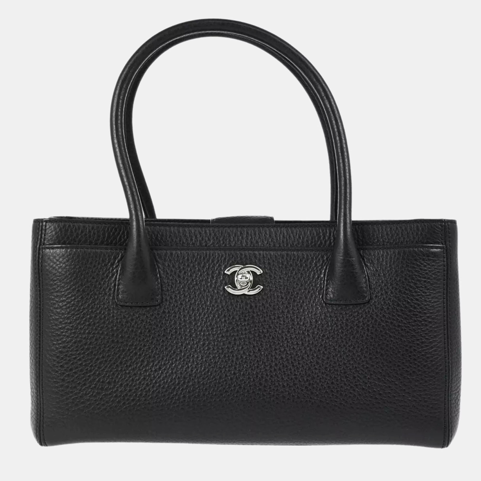 

Chanel Black Leather Executive Cerf Tote Shoulder Bag