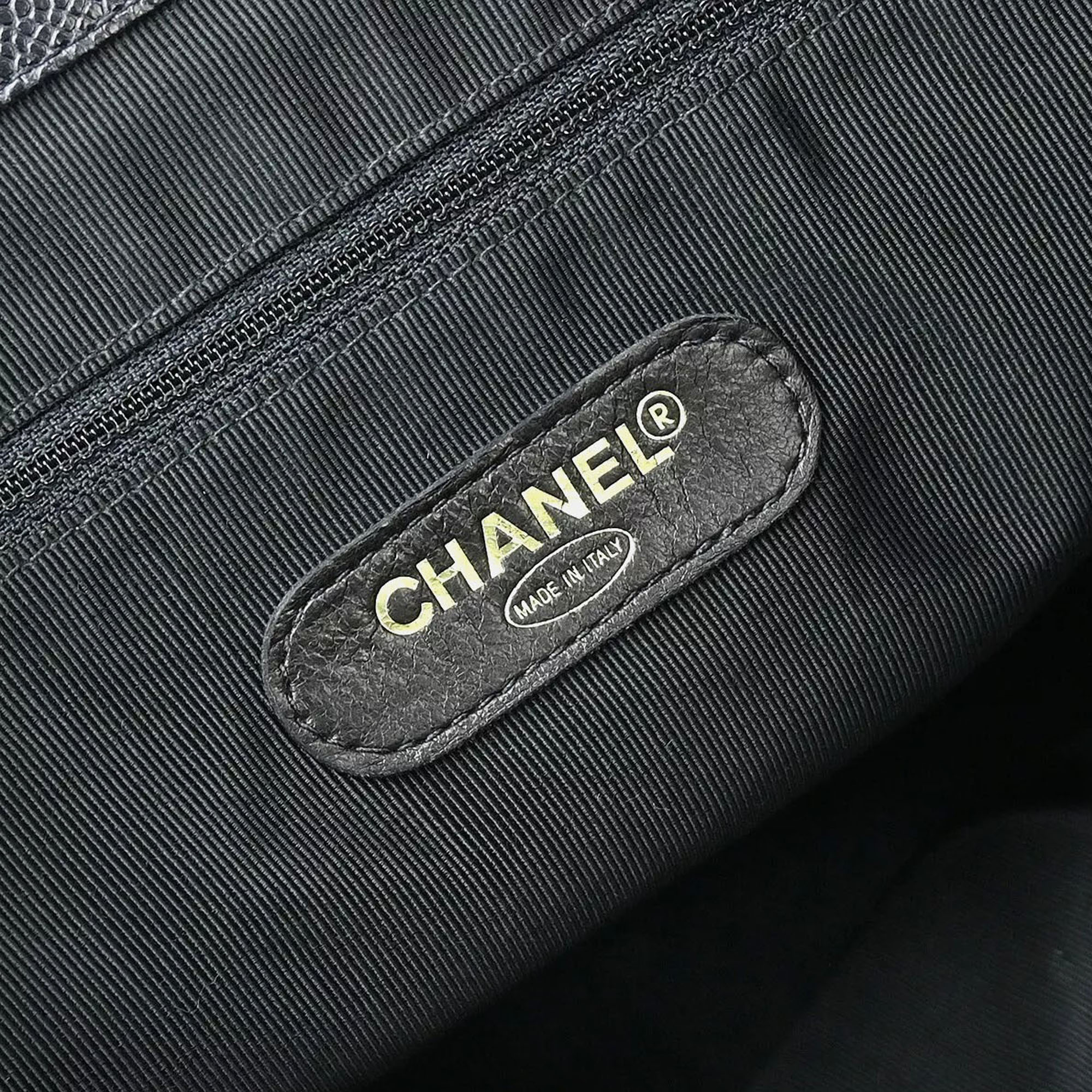 Chanel Black Leather Supermodel Shoulder Bag 