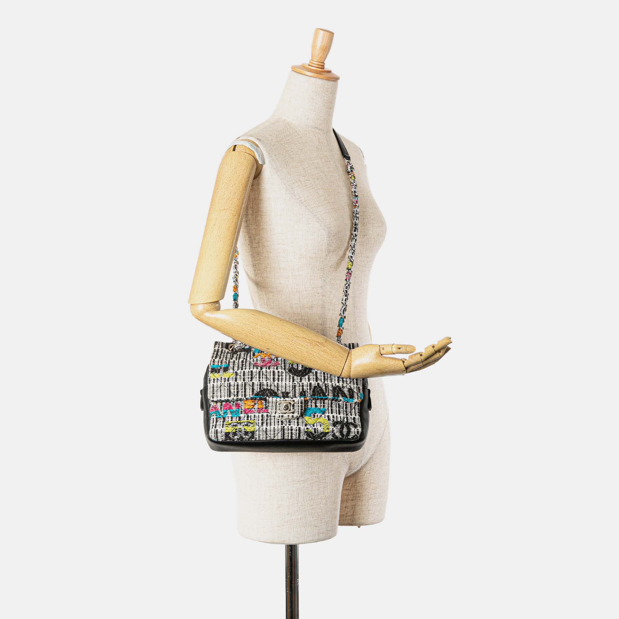 Chanel Multicolor Tweed Easy Fantasy Flap Bag 