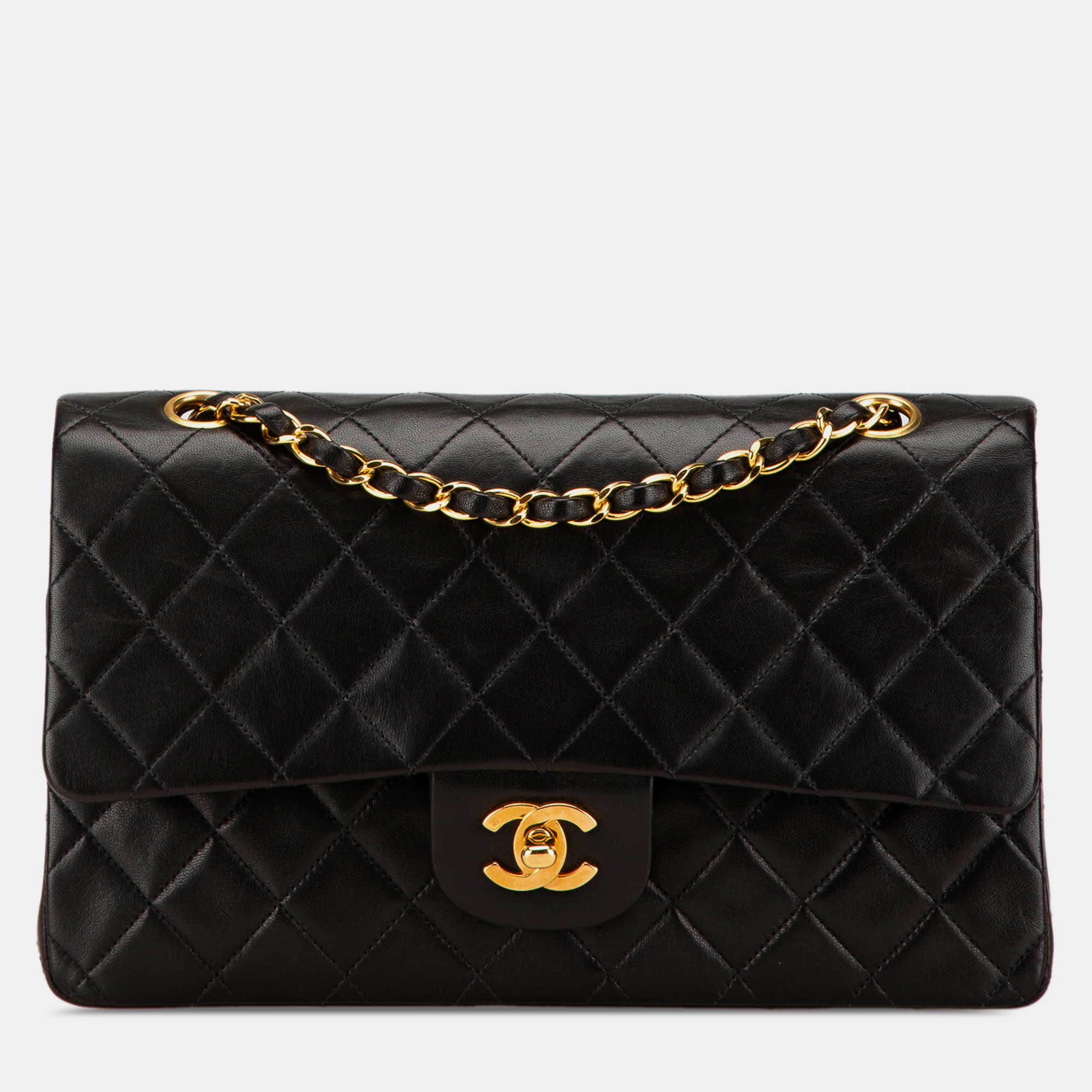 

Chanel Black Medium Classic Lambskin Double Flap Bag