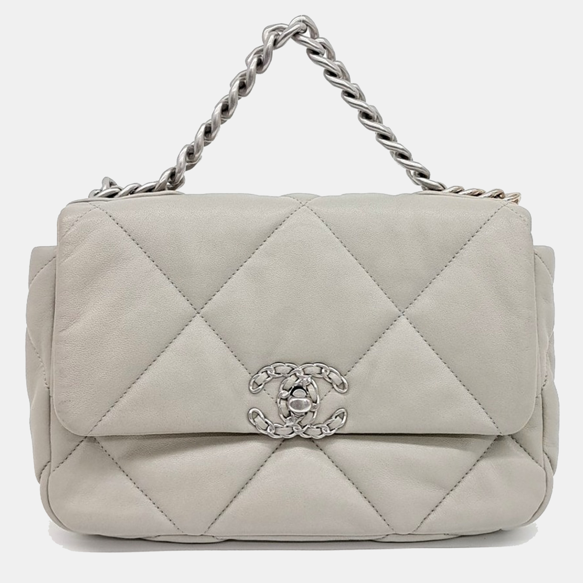 

Chanel Beige Leather 19 Small Flap Bag