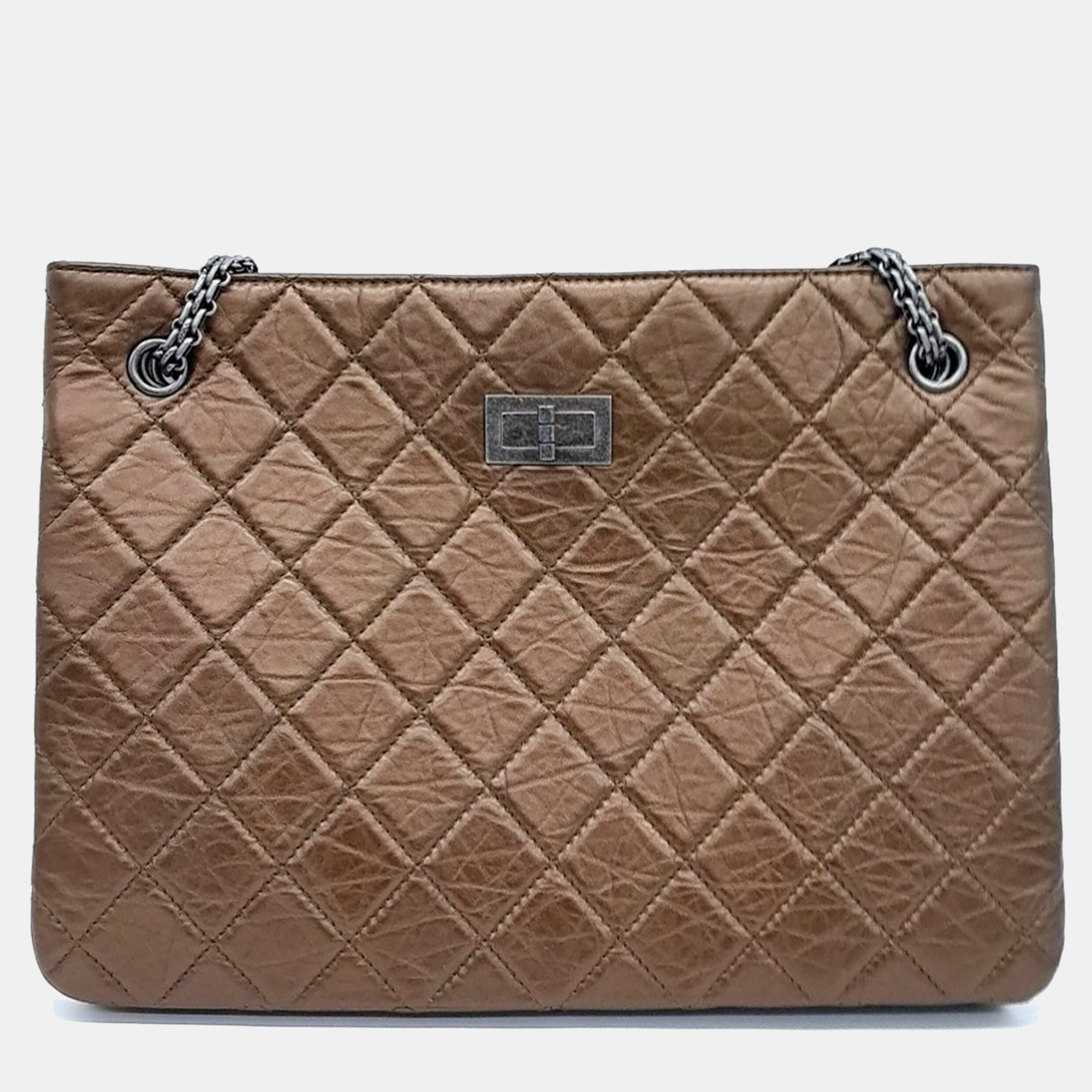 

Chanel Brown Leather Vintage 2.55 Chain Shoulder Bag