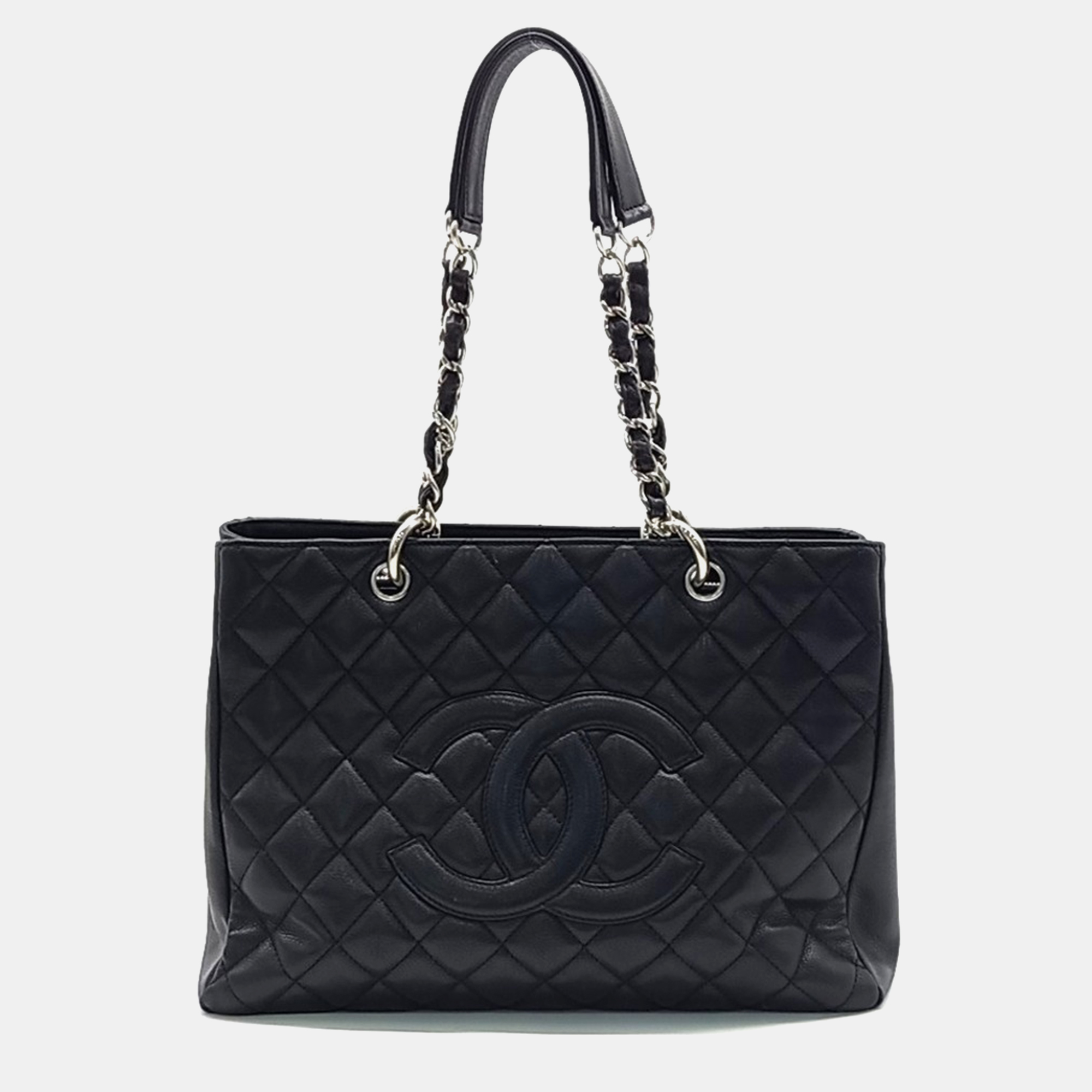 

Chanel Black Leather Grand Shopping Tote Bag