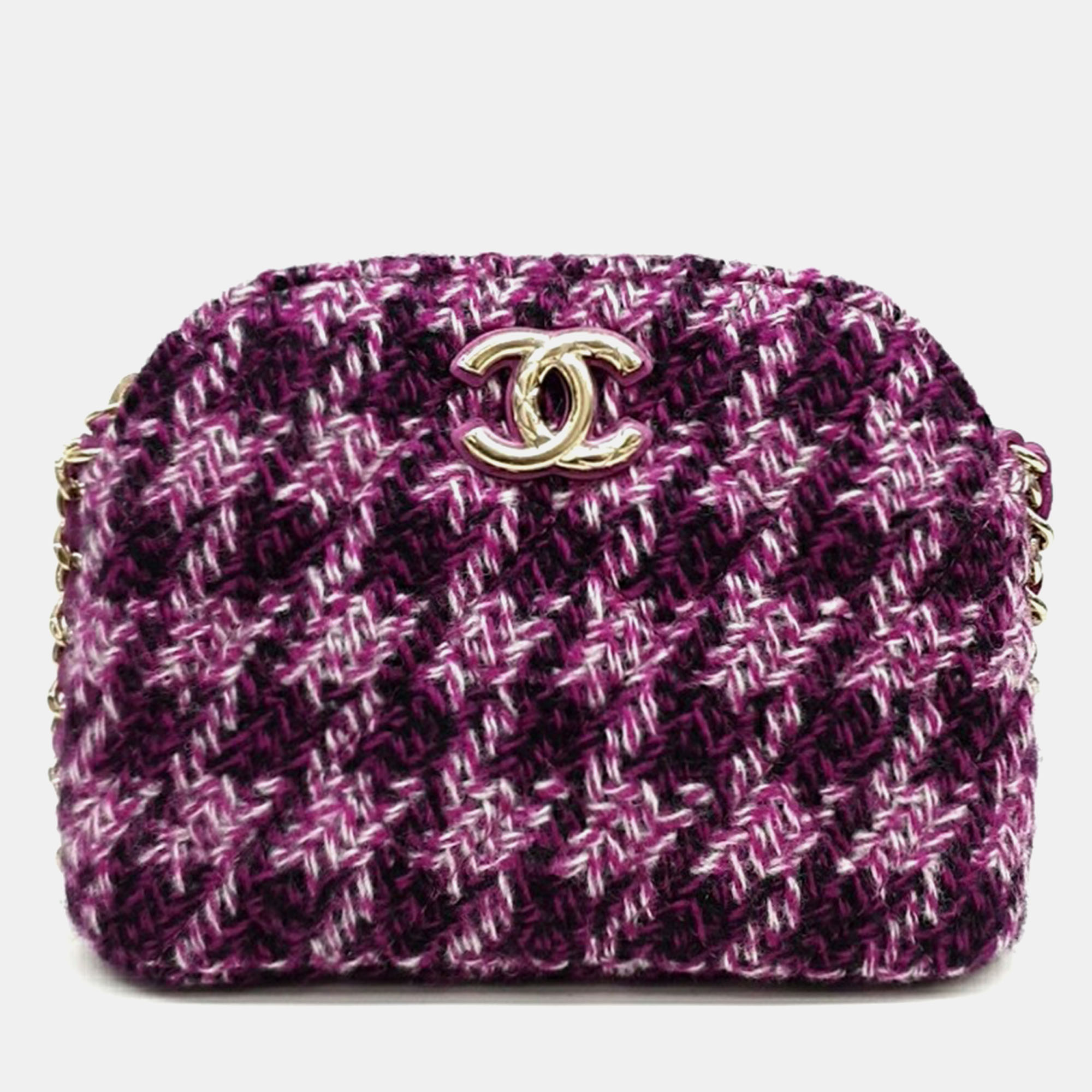 

Chanel Purple Tweed tweed Crossbody Bag