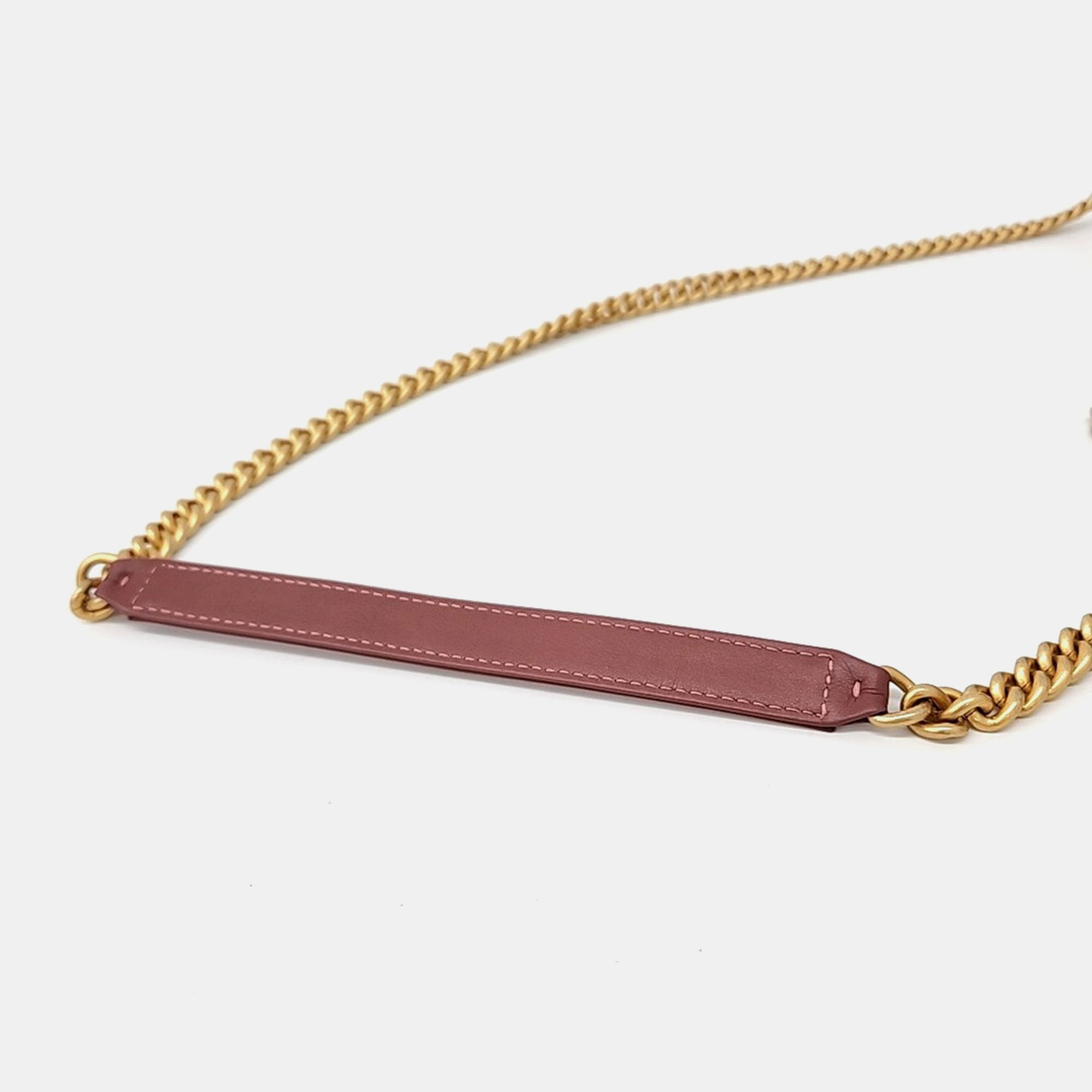 Chanel Pink Velvet Boy WOC Mini Crossbody Bag 