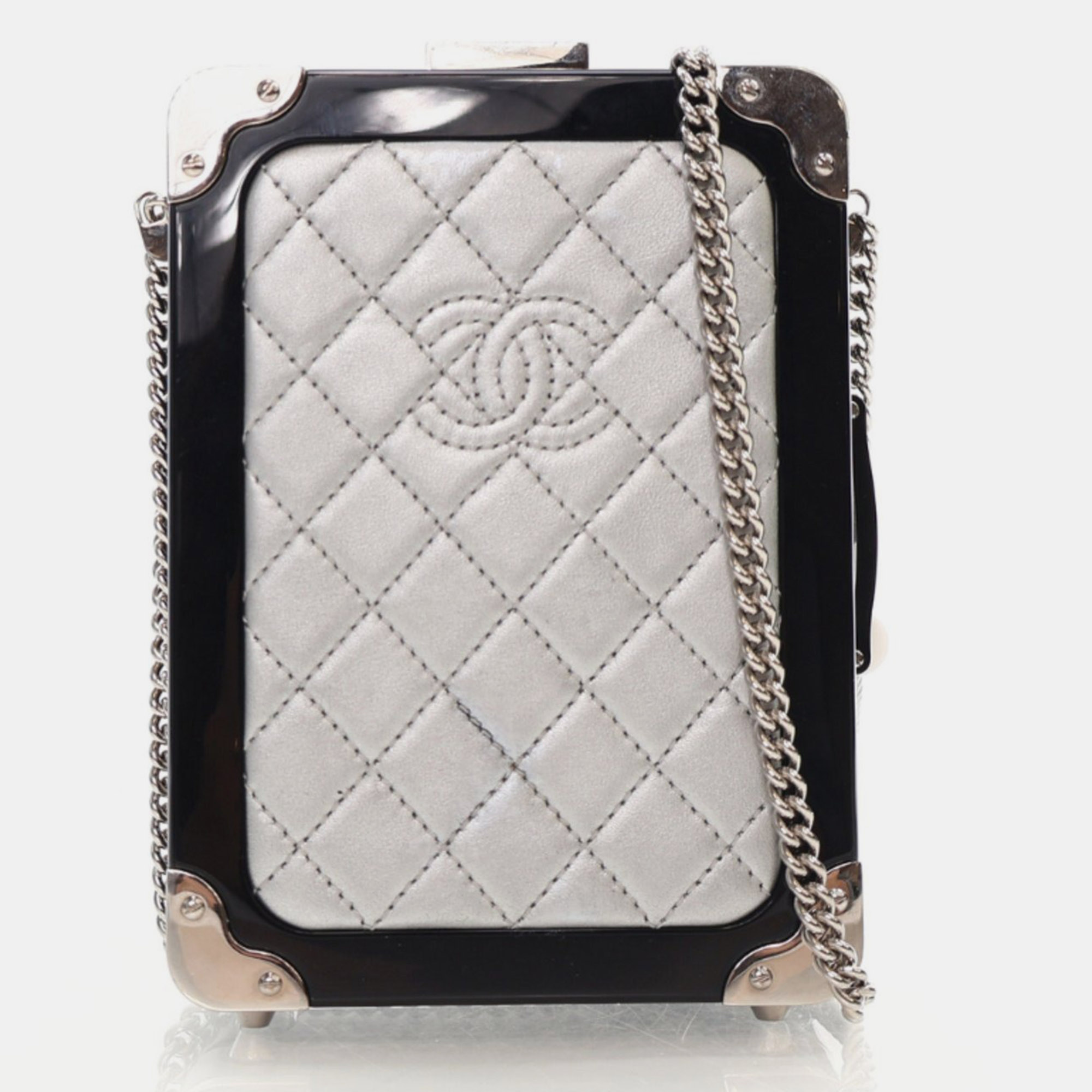 

Chanel Silver Evening In The Air Trolley Minaudiere