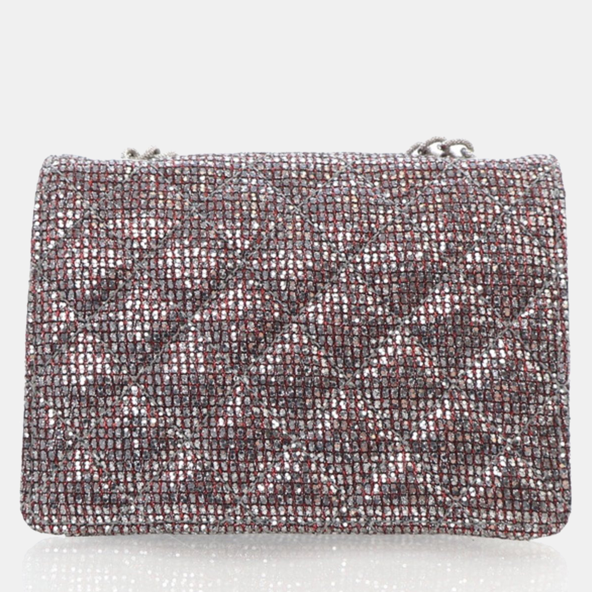 Chanel Mini Glitter Canvas Mademoiselle 2.55 Flap Bag 
