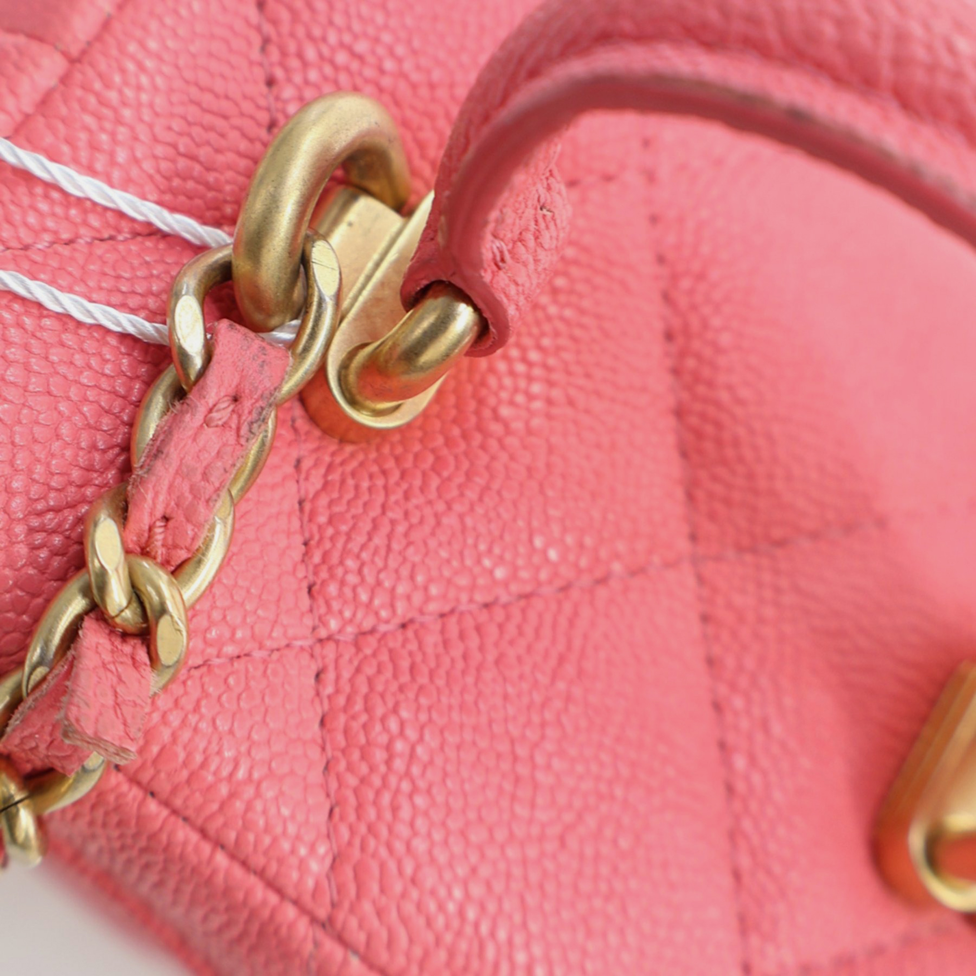 Chanel Mini Pink Caviar Top Handle Vanity 