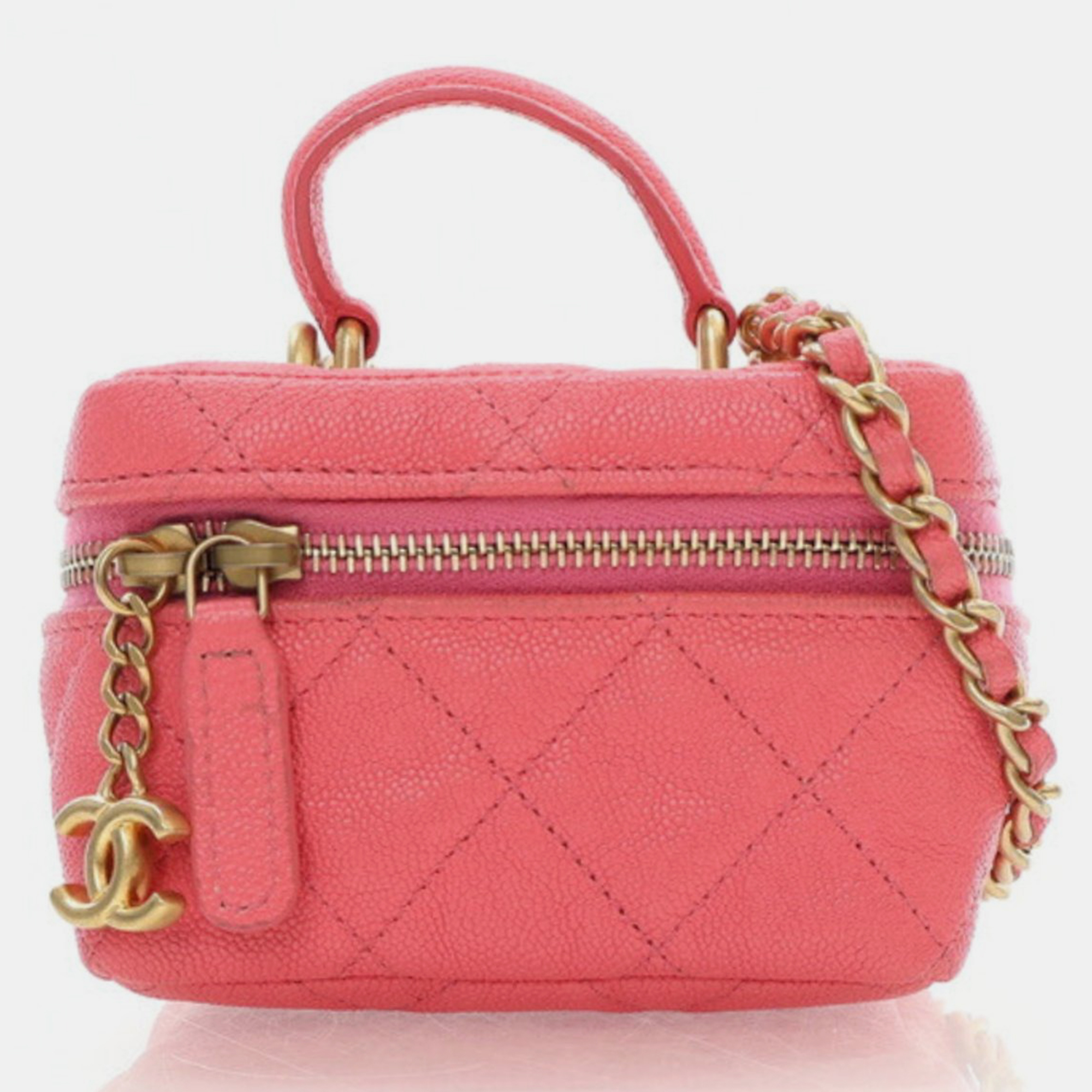 

Chanel Mini Pink Caviar Top Handle Vanity