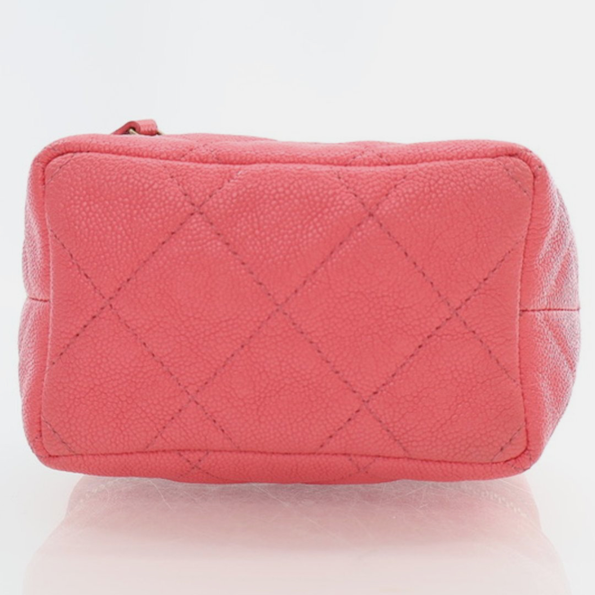 Chanel Mini Pink Caviar Top Handle Vanity 