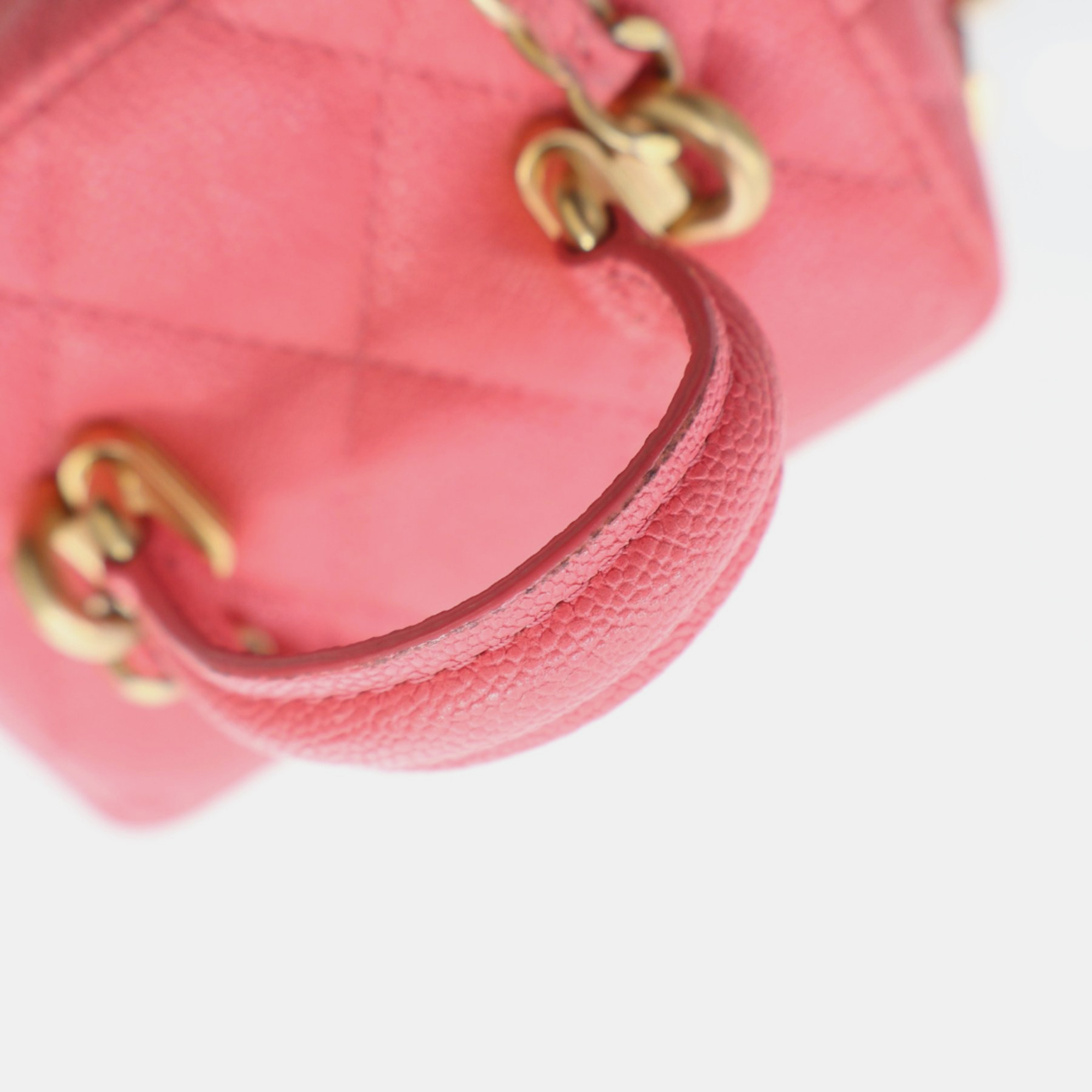 Chanel Mini Pink Caviar Top Handle Vanity 
