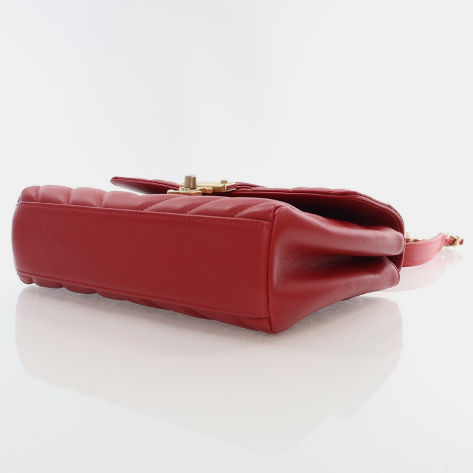 Chanel Red Calfskin In the City Top Handle Bag 