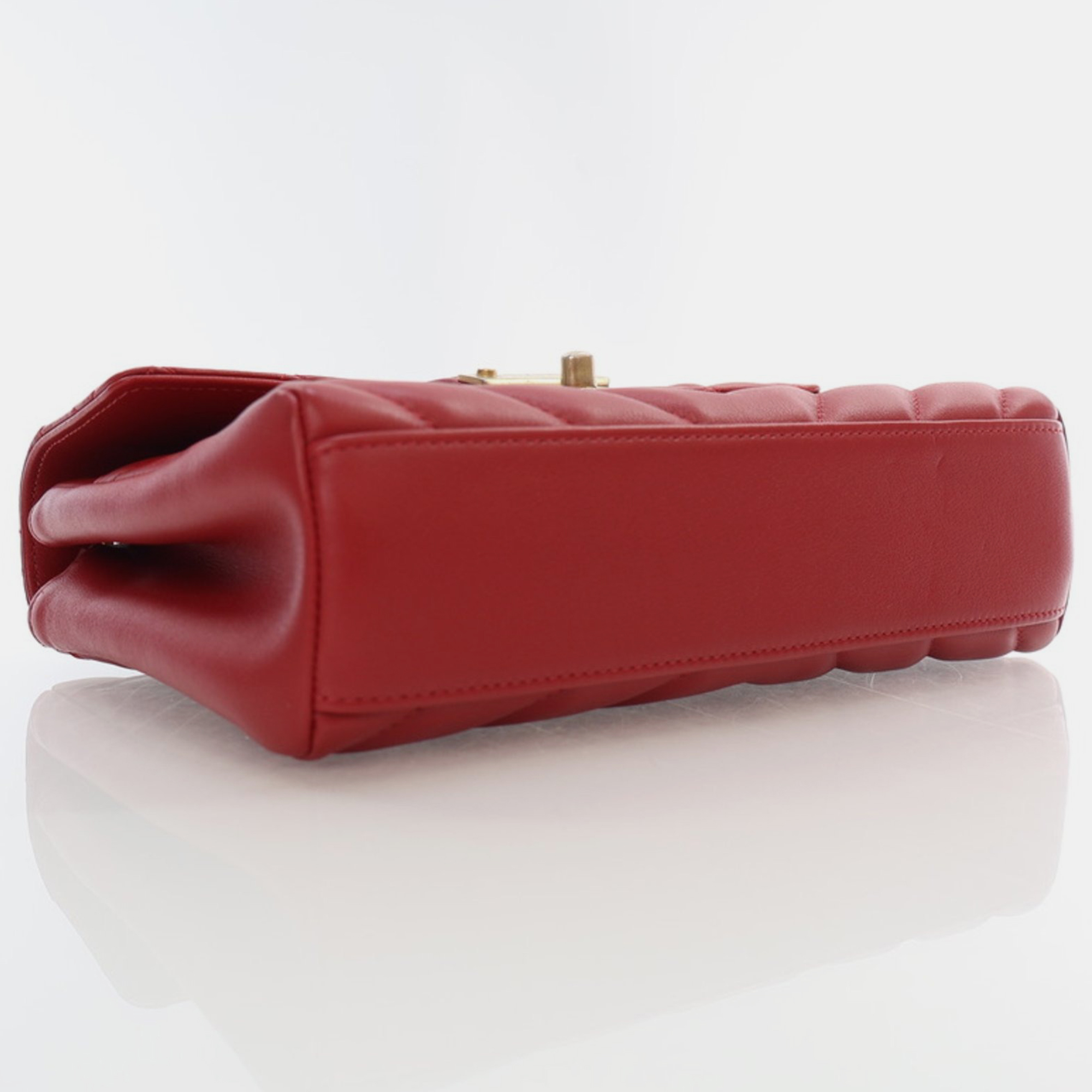 Chanel Red Calfskin In the City Top Handle Bag 