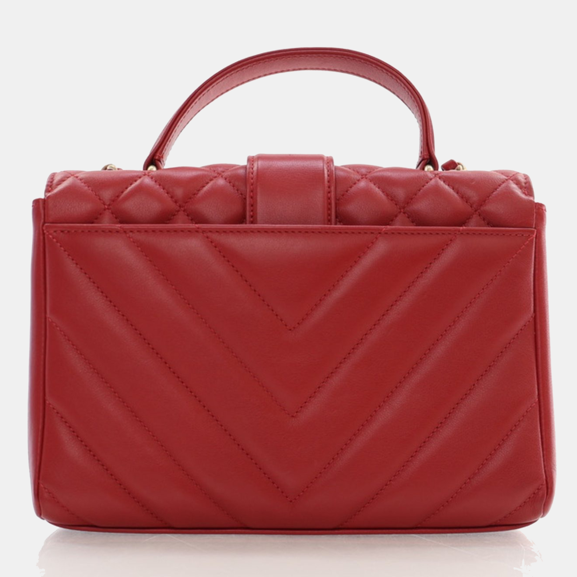 Chanel Red Calfskin In the City Top Handle Bag 