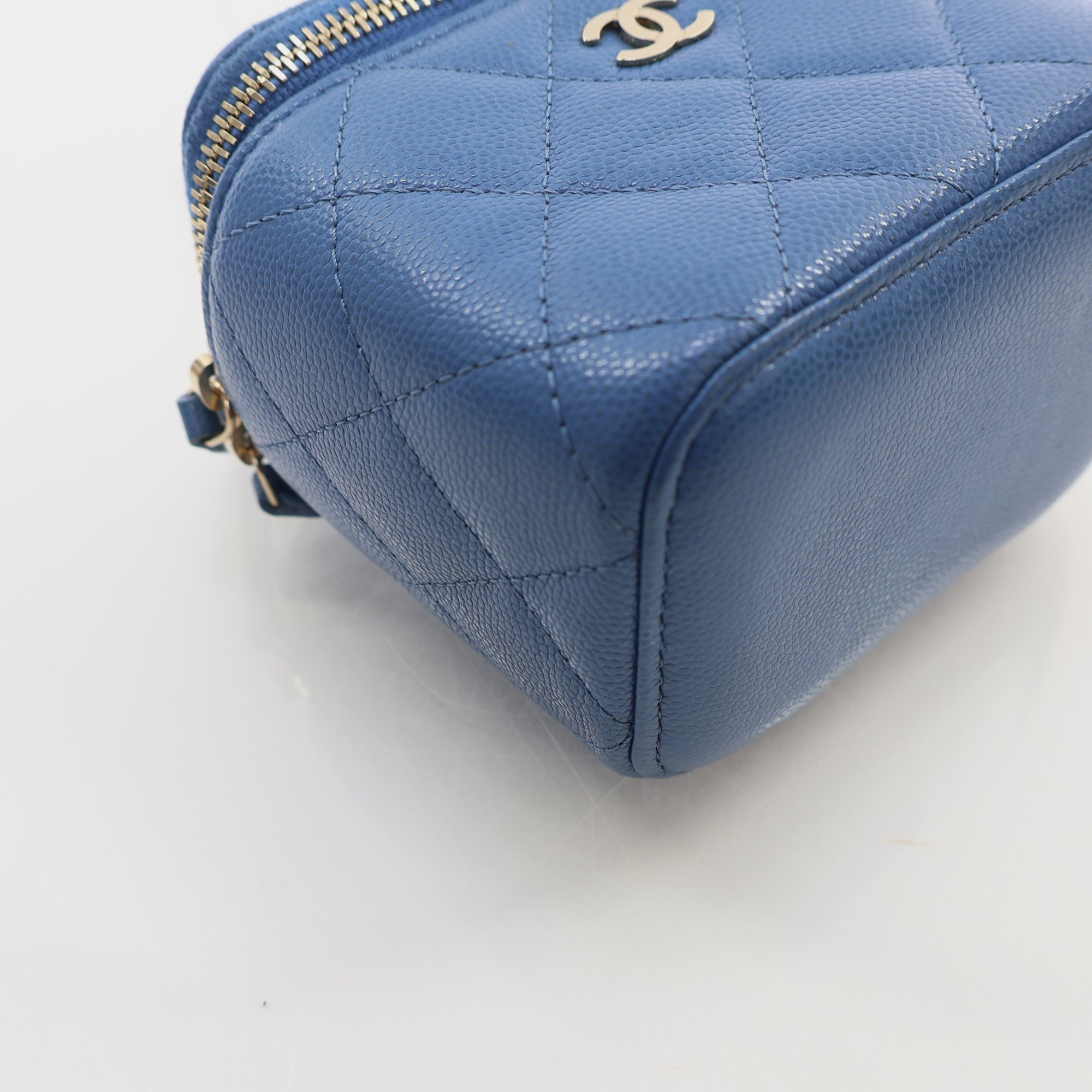 Chanel Mini Light Blue Caviar Vanity 